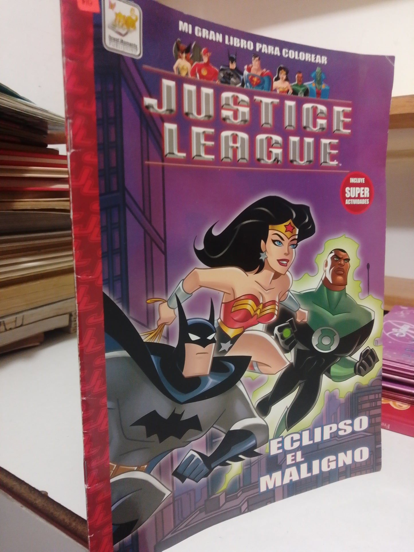 JUSTICE LEAGUE ECLIPSO EL MALIGNO LIBRO PARA COLOREAR USADO INFANTIL JUAREZ
