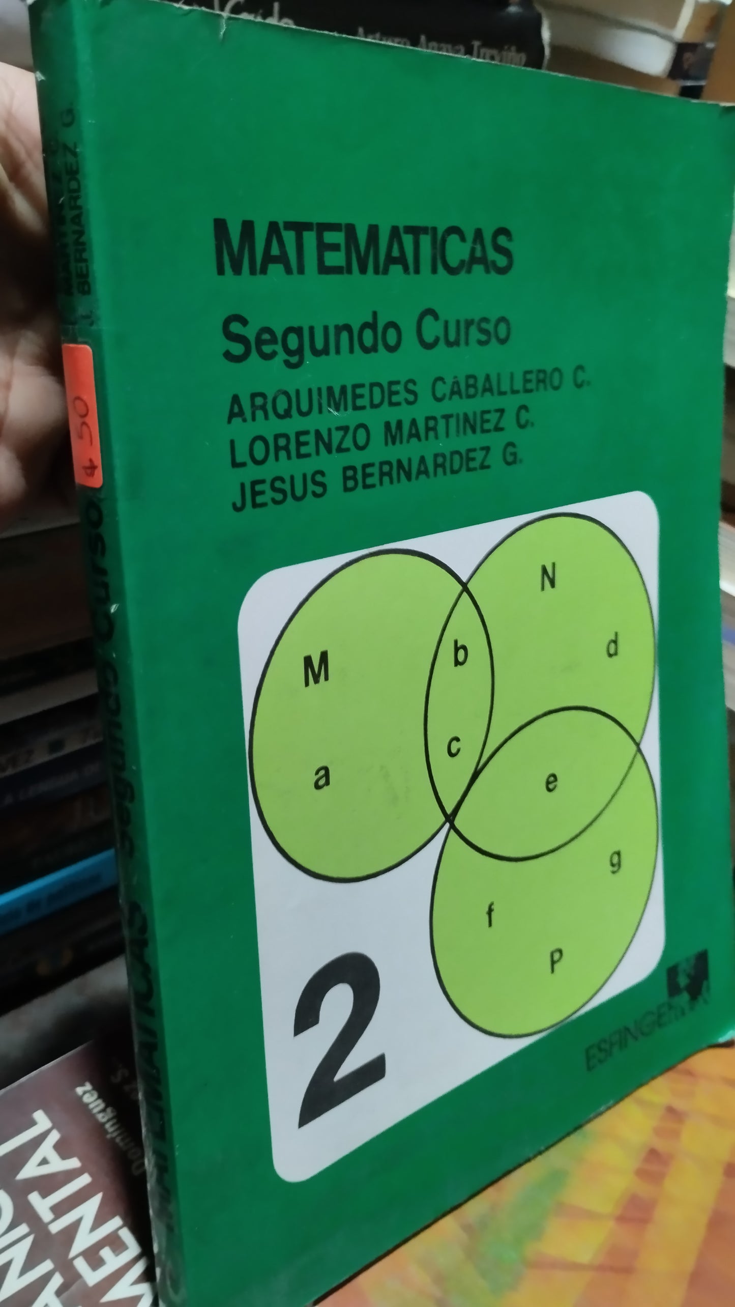 MATEMATICAS SEGUNDO CURSO POR ARQUIMEDES CABALLERO LIBRO USADO MATEMATICAS ALDAMA