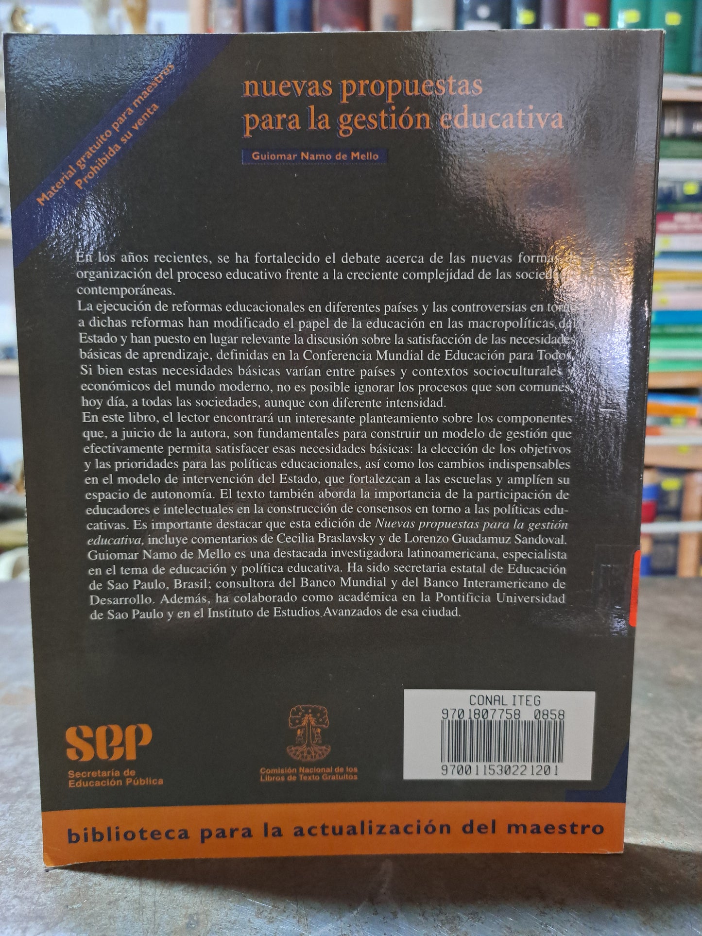 NUEVAS PROPUESTAS PARA LA GESTIÓN EDUCATIVA GUIOMAR NAMO DE MELLO USADO EDUCACIÓN ALDAMA