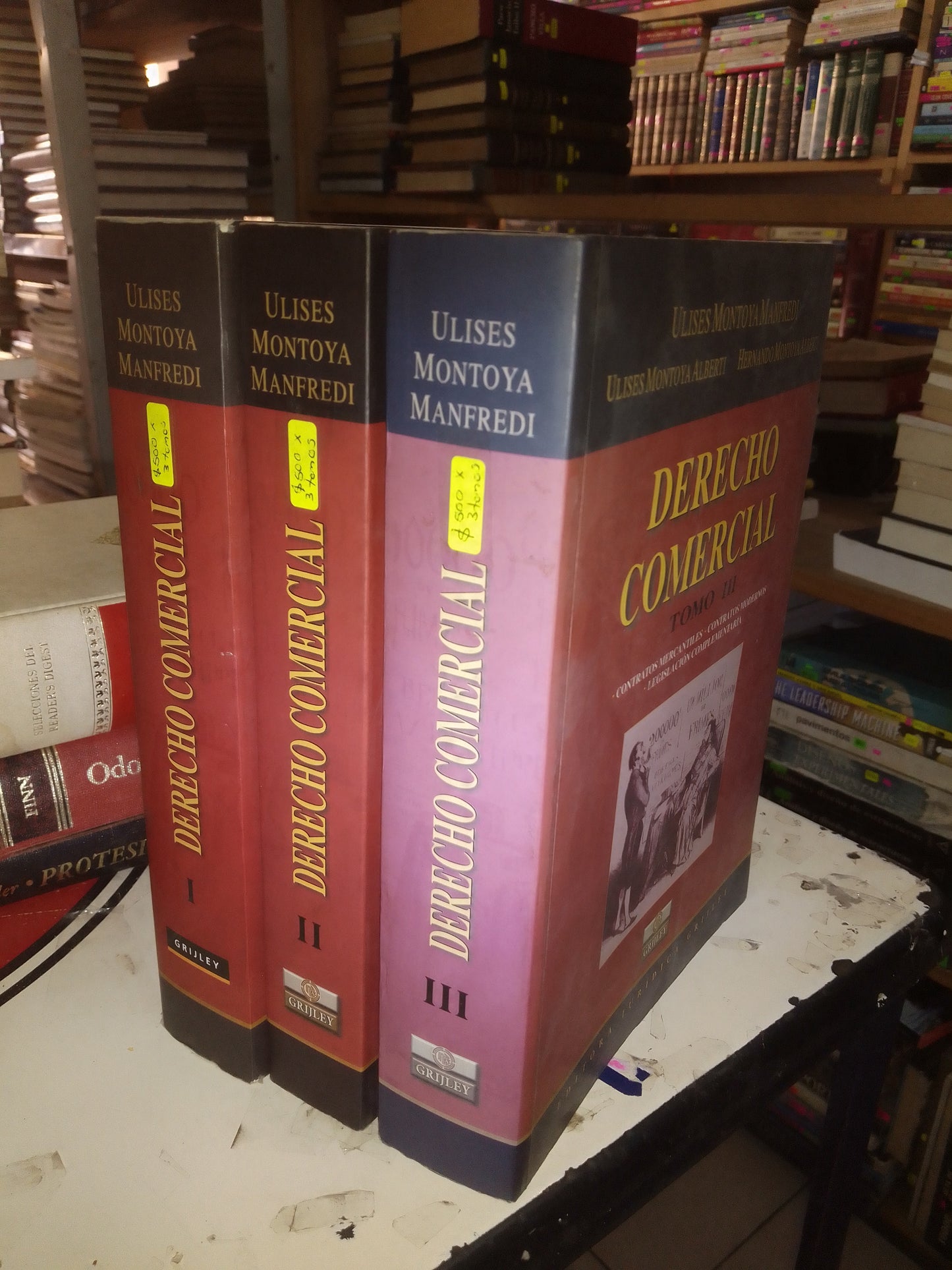 DERECHO COMERCIAL TOMOS I, II Y II ($500 x 3 TOMOS) POR ULISES MONTOYA MANFREDI USADO DERECHO LITERARIO 207