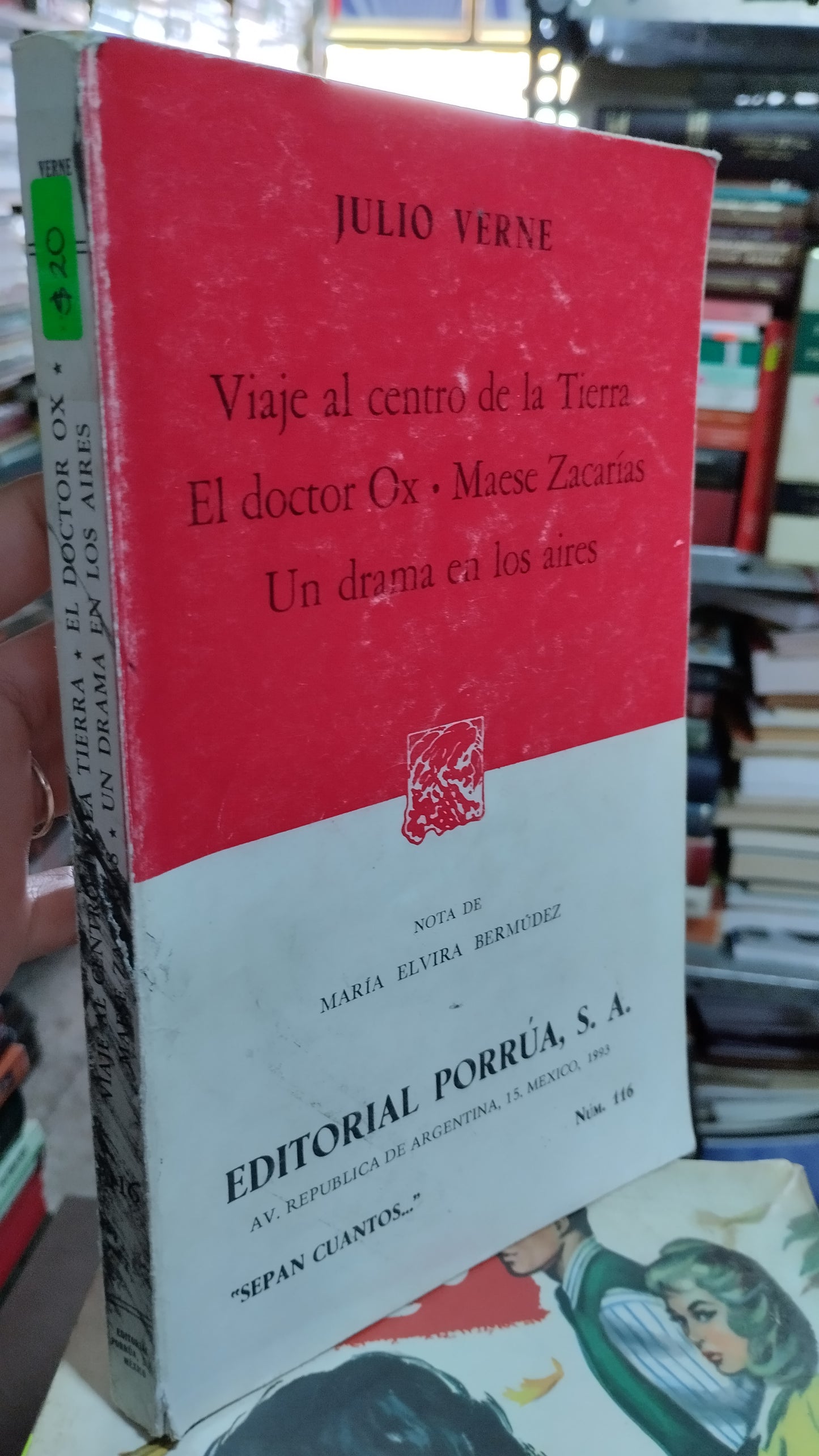 VIAJE AL CENTRO DE LA TIERRA POR JULIO VERNE LIBRO USADO NOVELAS ALDAMA