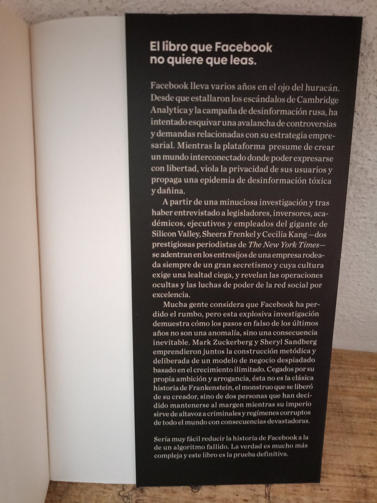 MANIPULADOS POR SHEERA FRENKEL Y CECILIA KANG USADO NOVELA LITERARIO 305