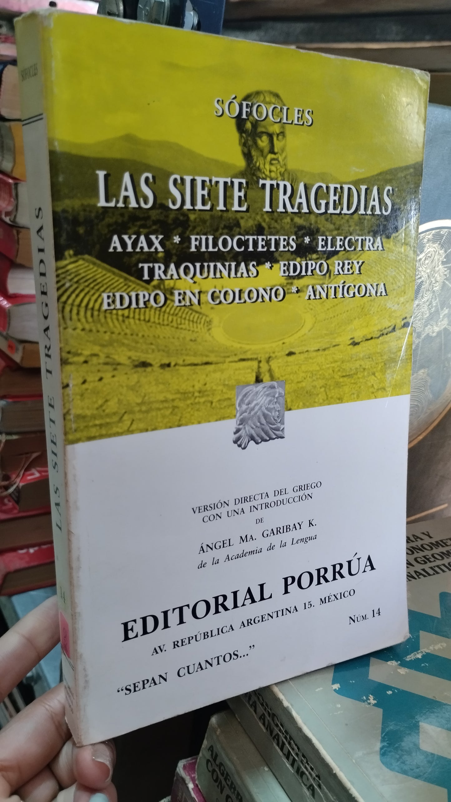 LAS SIETE TRAGEDIAS POR SOFOCLE LIBRO USADO NOVELAS ALDAMA