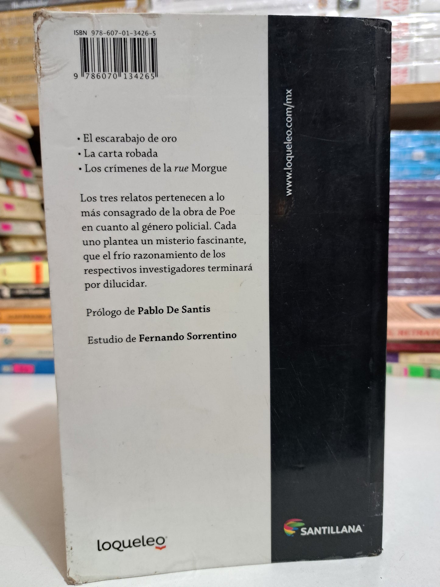 EL ESCARABAJO DE ORO Y OTROS CUENTOS EDGAR ALLAN POE USADO NOVELA JUÁREZ