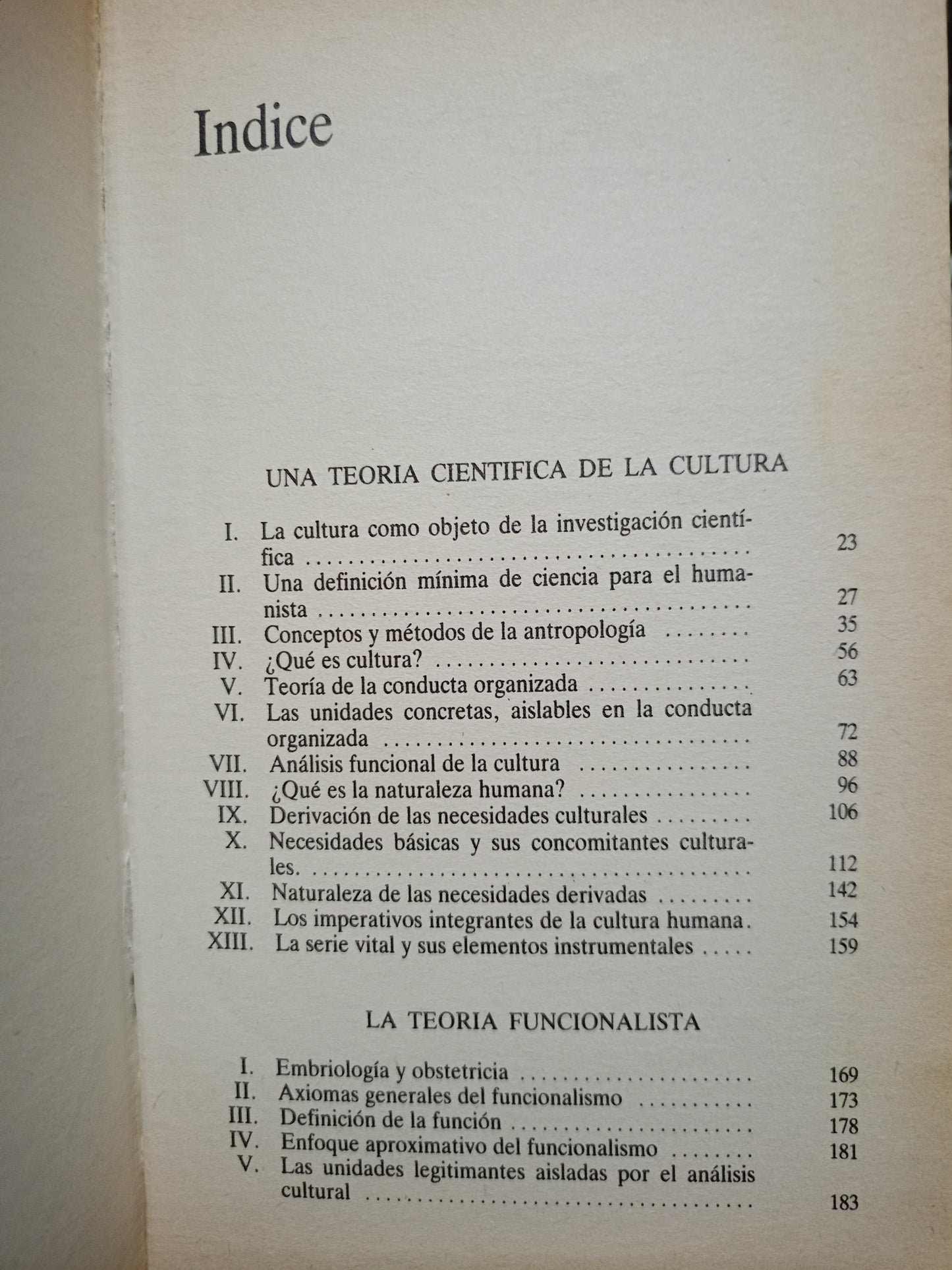 UNA TEORÍA CIENTÍFICA DE LA CULTURA POR BRONISLAW MALINOWSKI USADO NOVELA LITERARIO 305