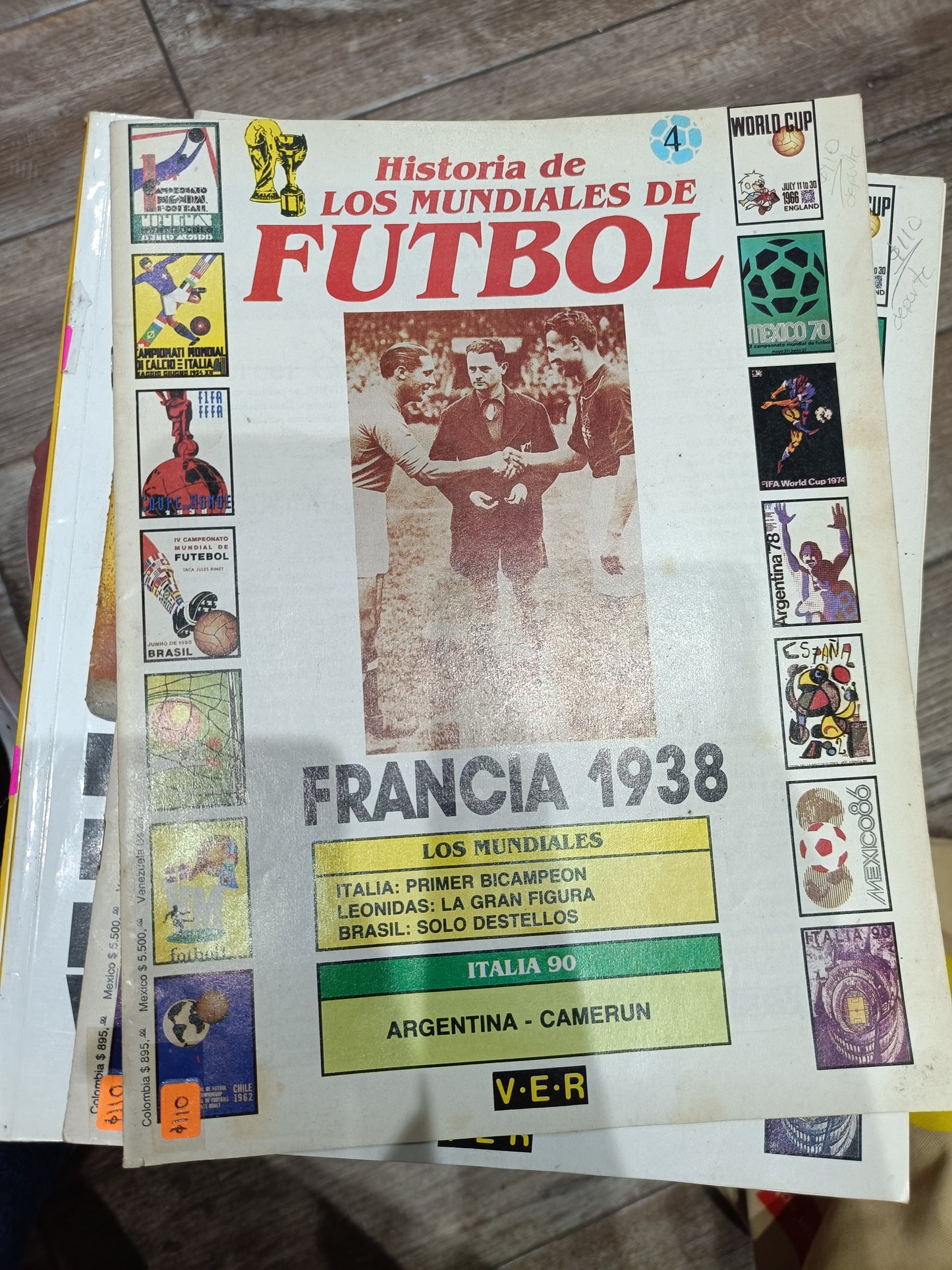 HISTORIA DE LOS MUNDIALES DE FUTBOL FRANCIA 1938 USADO DEPORTES JUAREZ 515