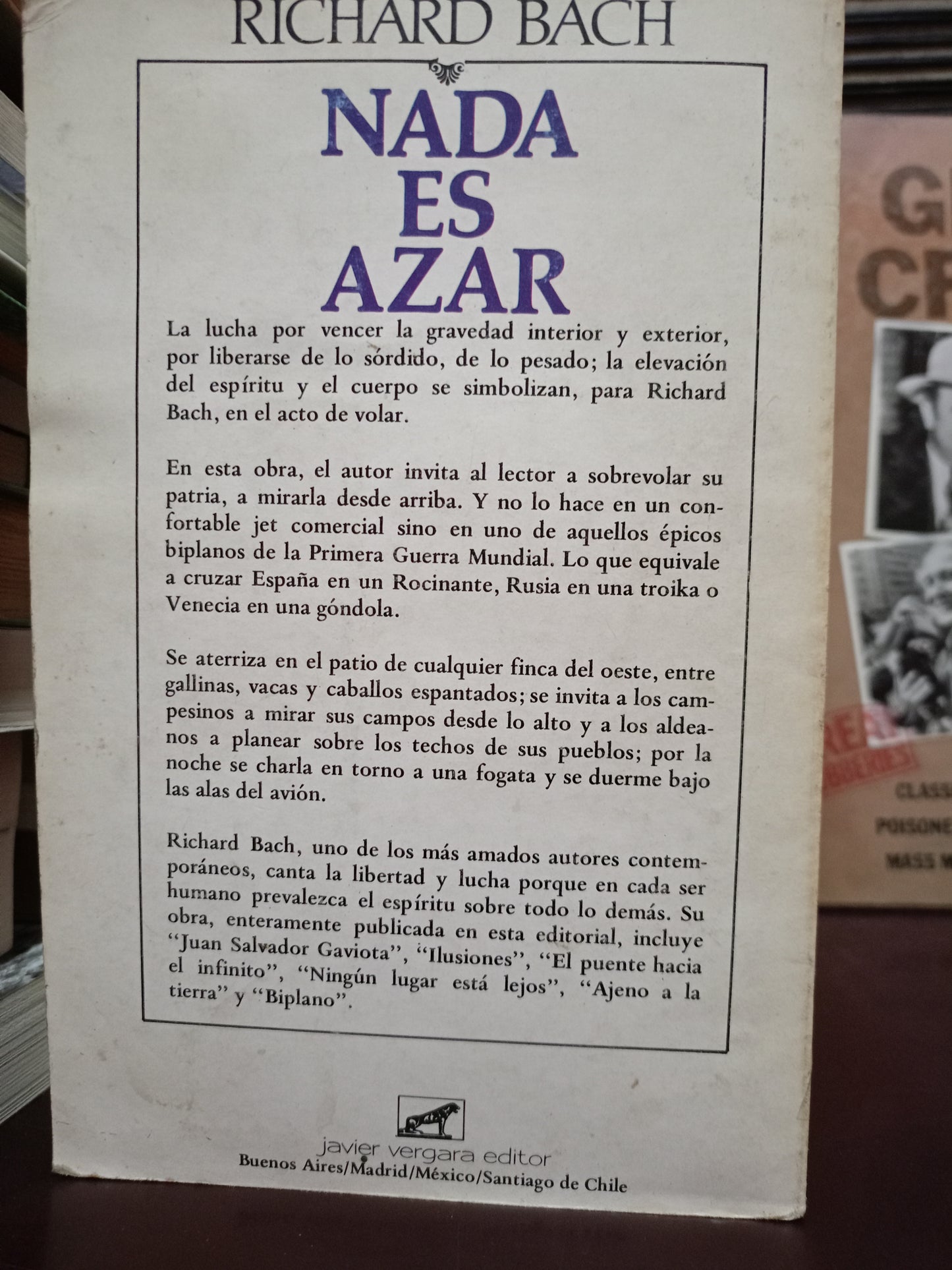 NADA ES AZAR RICHARD BACH USADO S.PERSONAL LITERARIO 305