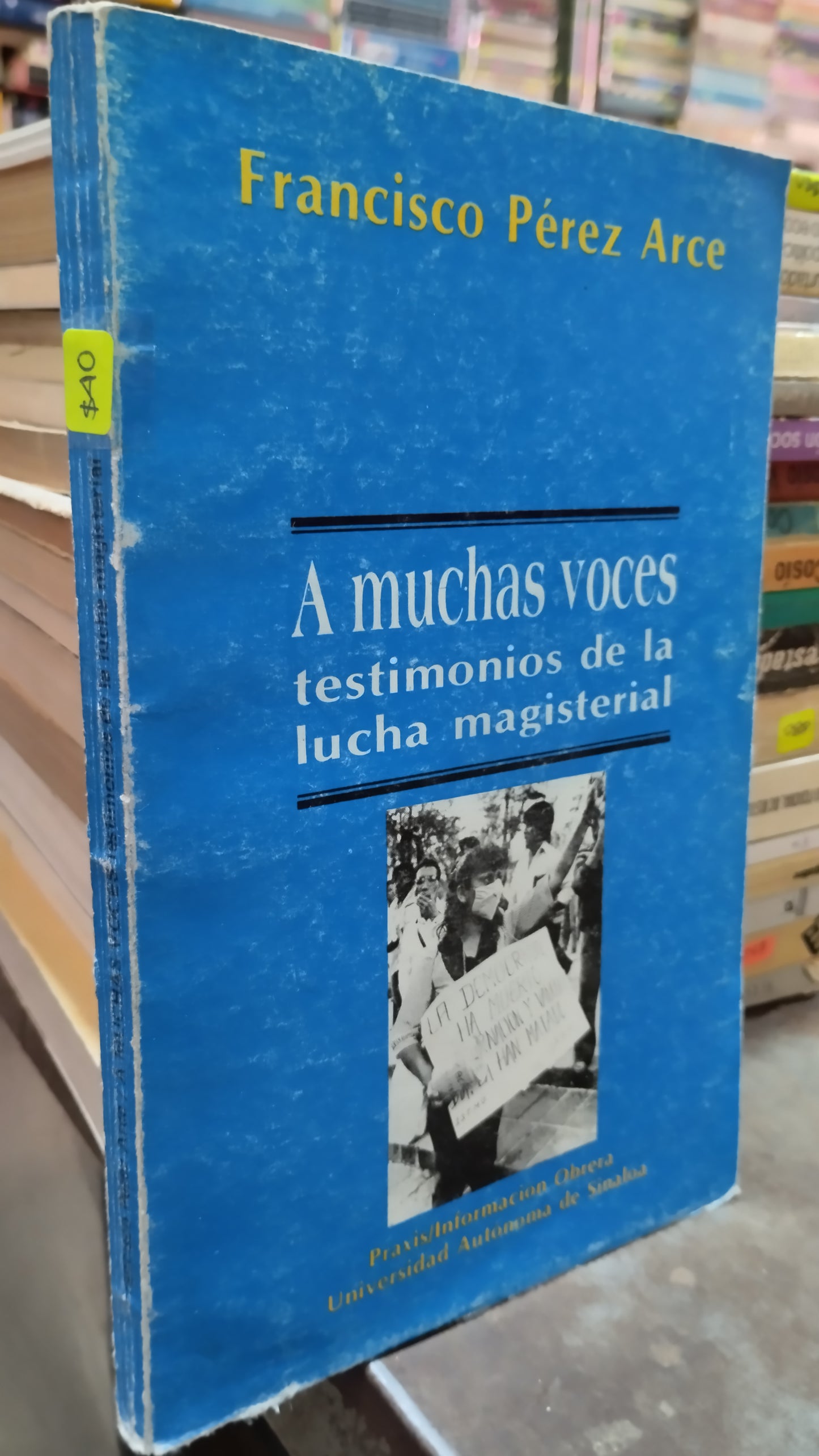 A MUCHAS VOCES TESTIMONIOS DE LA LUCHA MAGISTERIAL POR FRANCISCO PEREZ ARCE LIBRO USADO POLITICA ALDAMA