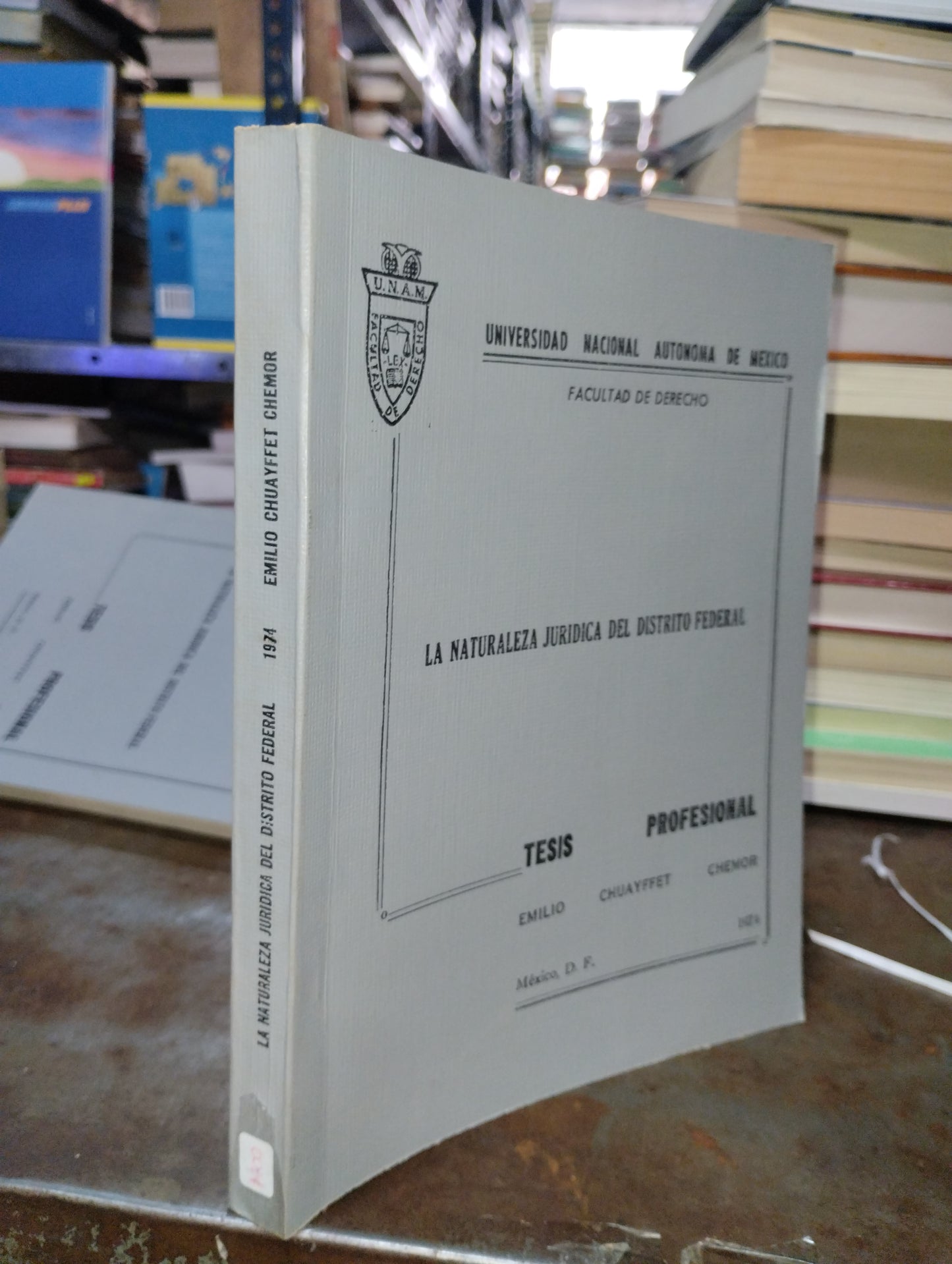 LA NATURALEZA JURIDICA DEL DISTRITO FEDERAL TESIS PROFESIONAL POR EMILIO CHUAYFFET CHEMOR USADO HISTORIA ALDAMA