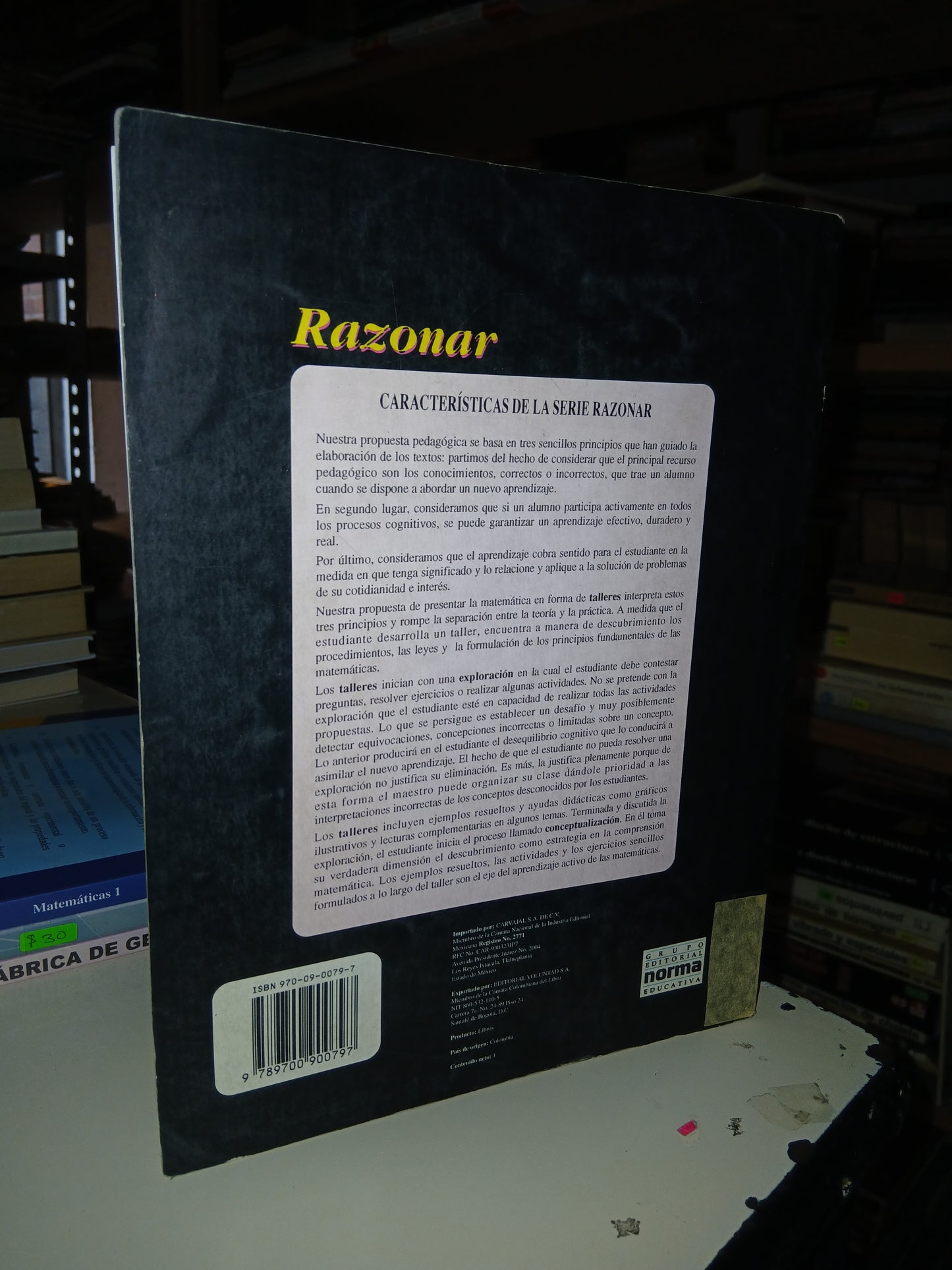 RAZONAR 3 POR MAURICIO VILLEGAS RODRÍGUEZ USADO MATEMÁTICAS LITERARIO 207
