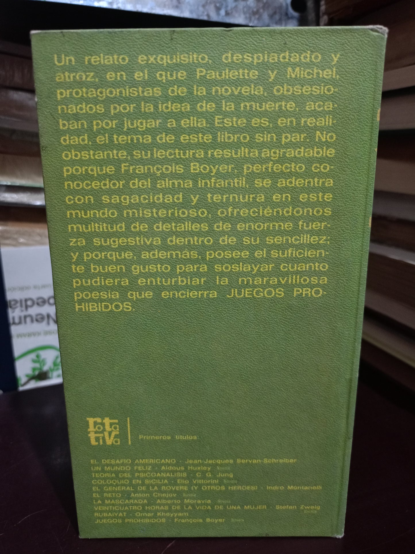 JUEGOS PROHIBIDOS POR FRANÇOIS BOYER USADO NOVELA LITERARIO 305
