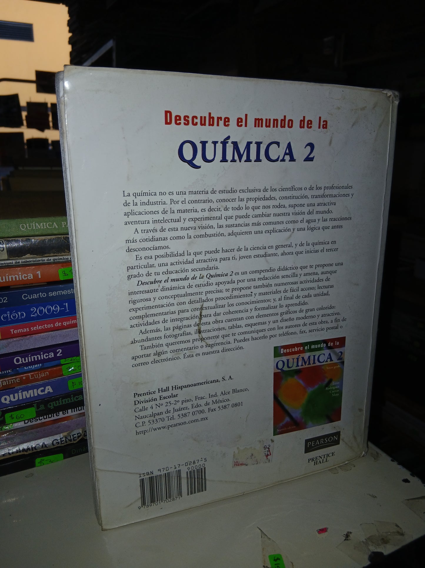DESCUBRE EL MUNDO DE LA QUÍMICA 2 POR LEÓN, RODRÍGUEZ, CUEVAS Y MATA USADO QUÍMICA LITERARIO 207