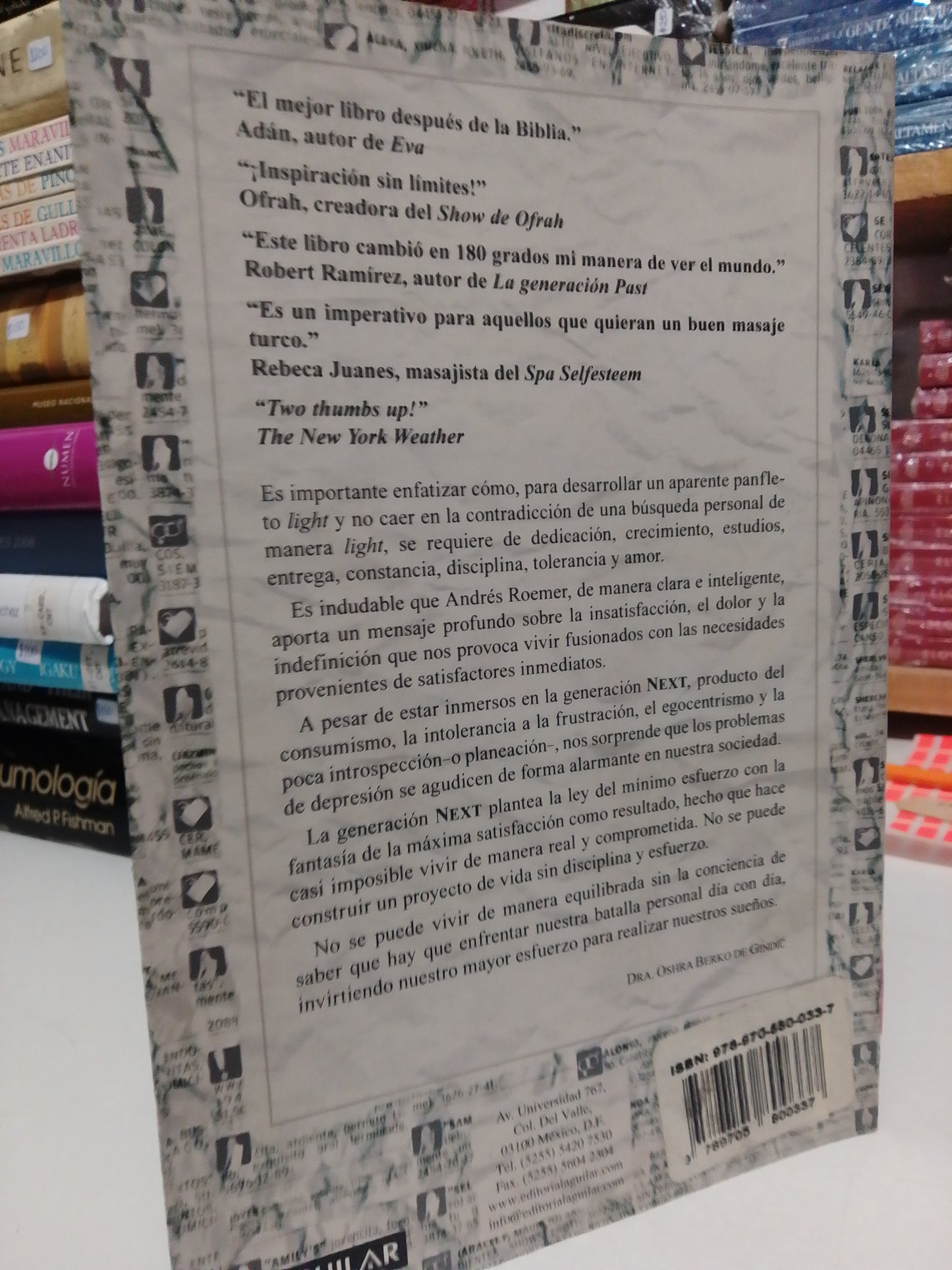 NO UN IMPERATIVO DE LA GENERACION NEXT POR ANDRES ROEMER USADO HISTORIA JUÁREZ