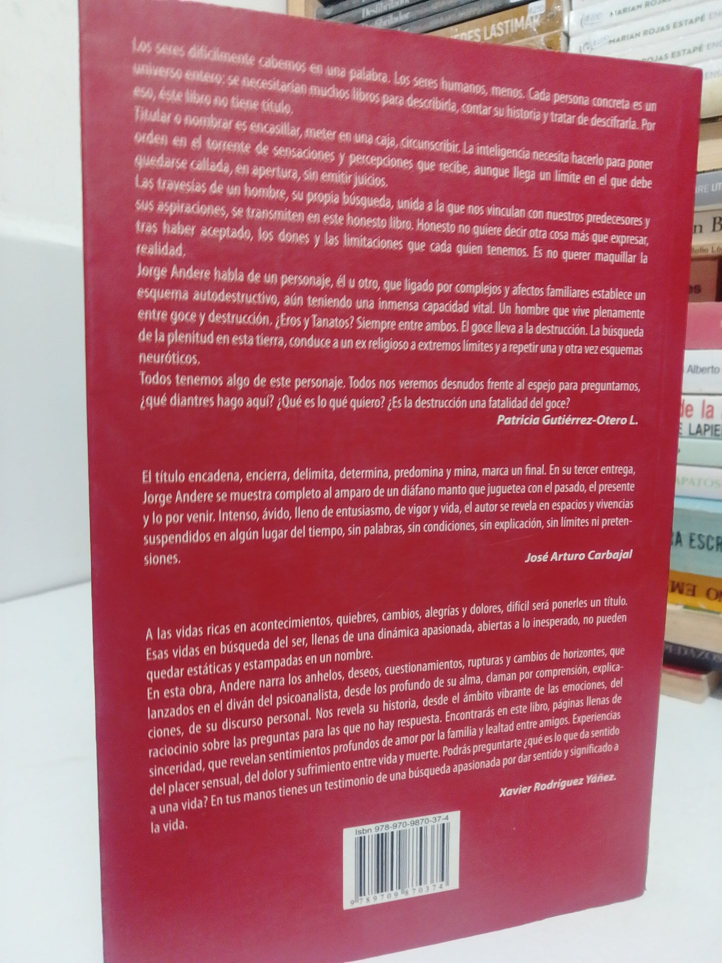 UNA VIDA SIN TÍTULOS POR JORGE ANDERE MARTÍNEZ USADO NOVELA JUÁREZ