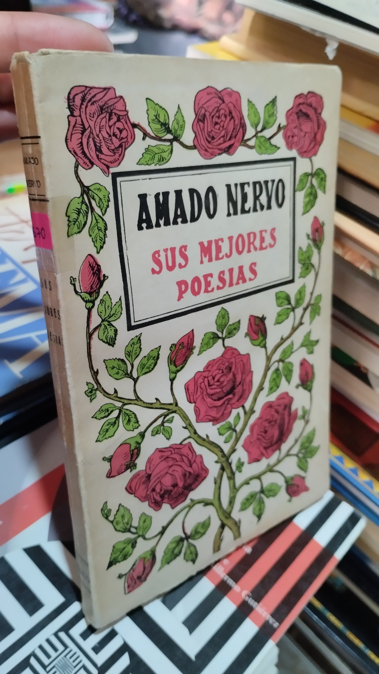 SUS MEJORES POESIAS POR AMADO NERVO LIBRO USADO POESIA ALDAMA