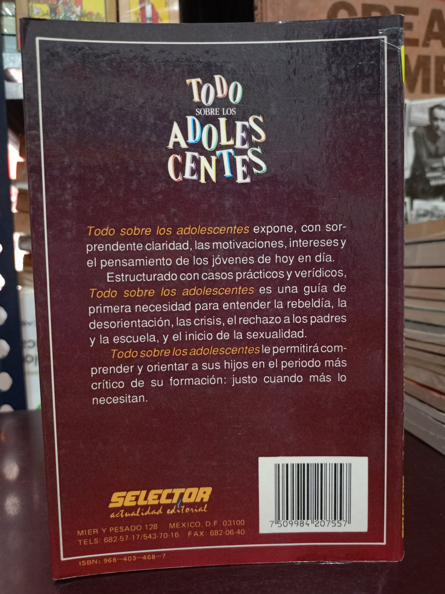 TODO SOBRE LOS ADOLESCENTES POR DAN KILEY USADO PSICOLOGÍA LITERARIO 305