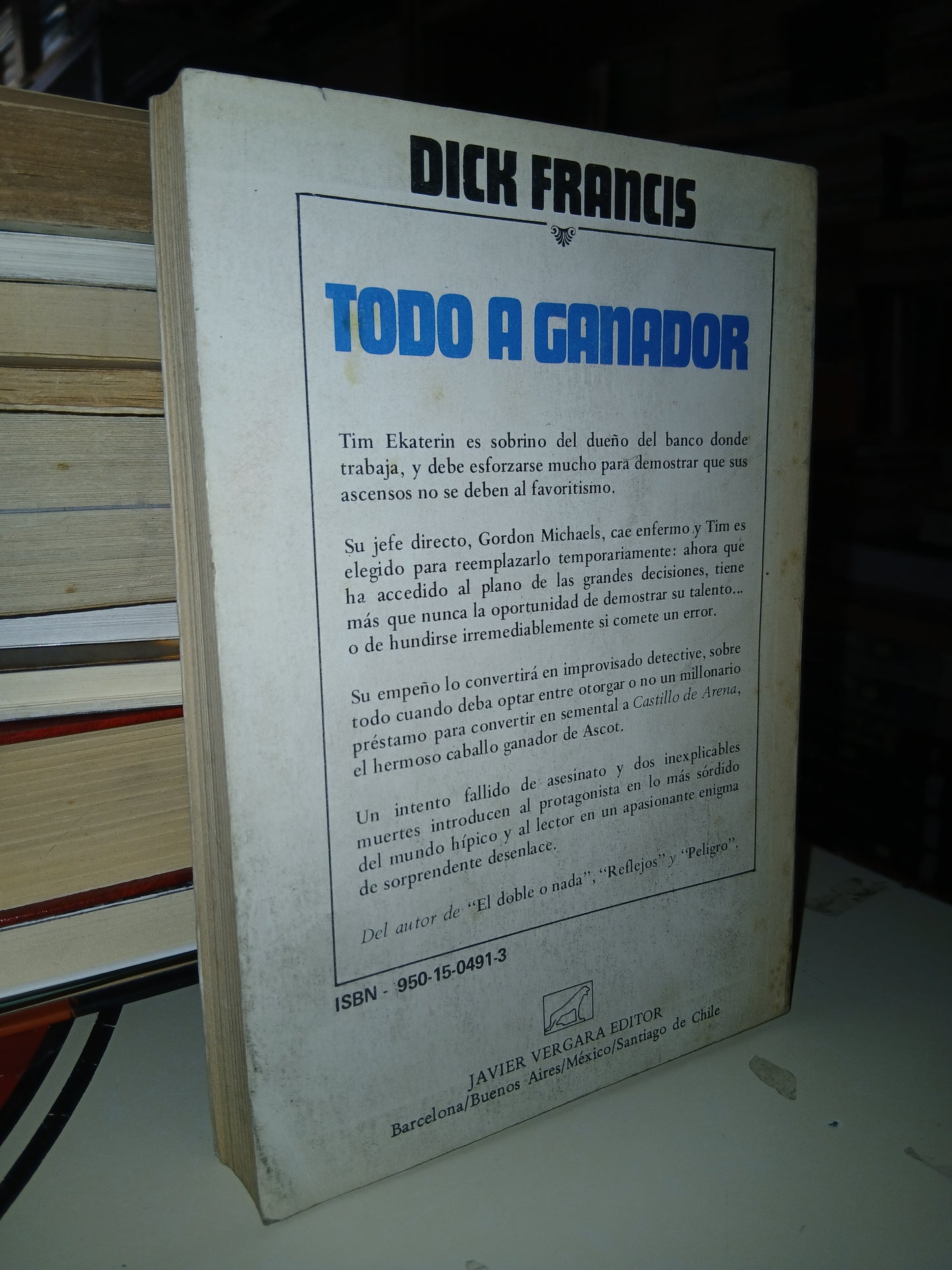 TODO A GANADOR POR DICK FRANCIS USADO NOVELA LITERARIO 207