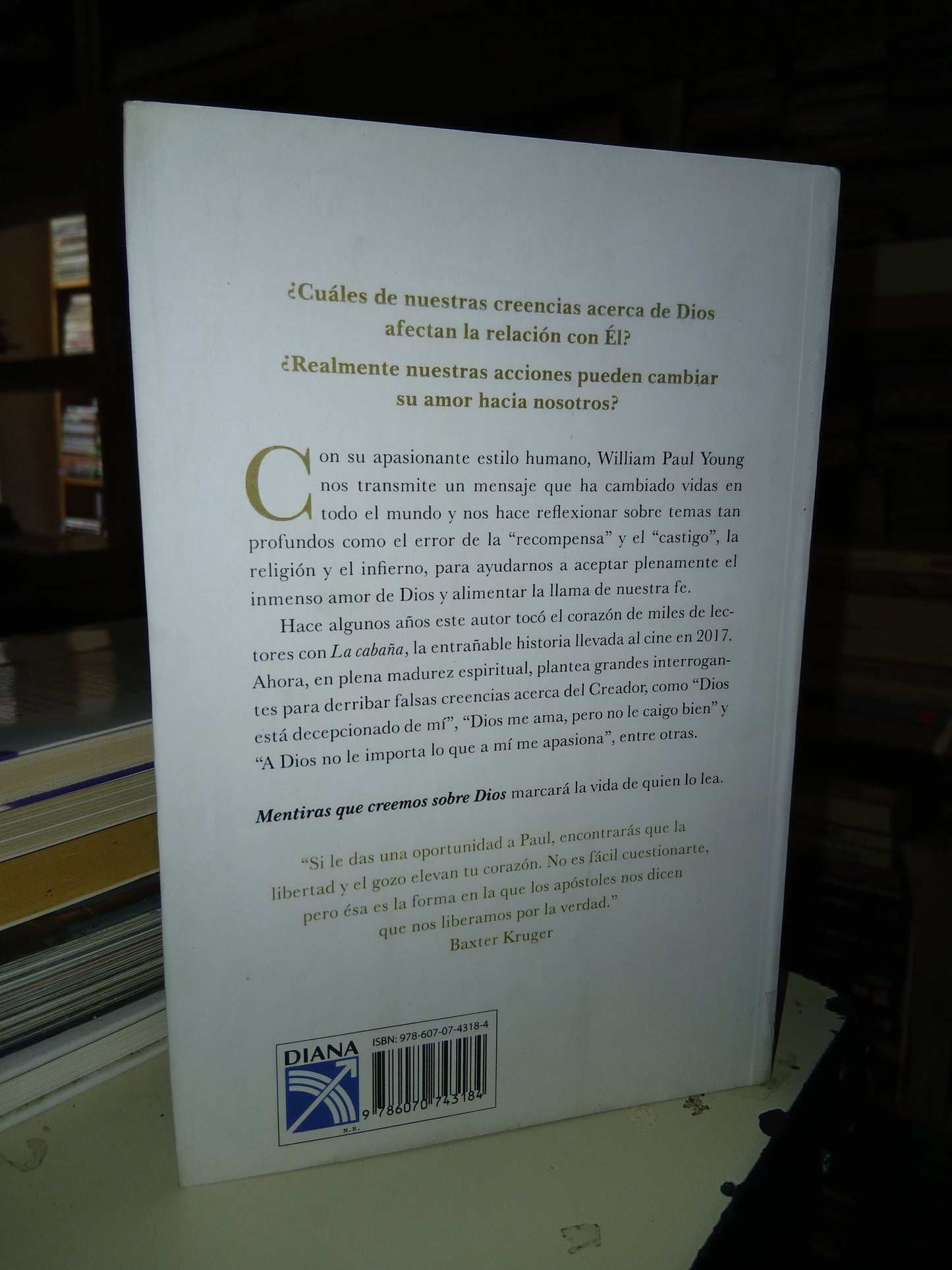 MENTIRAS QUE CREEMOS SOBRE DIOS POR WM. PAUL YOUNG USADO SUPERACIÓN PERSONAL LITERARIO 207