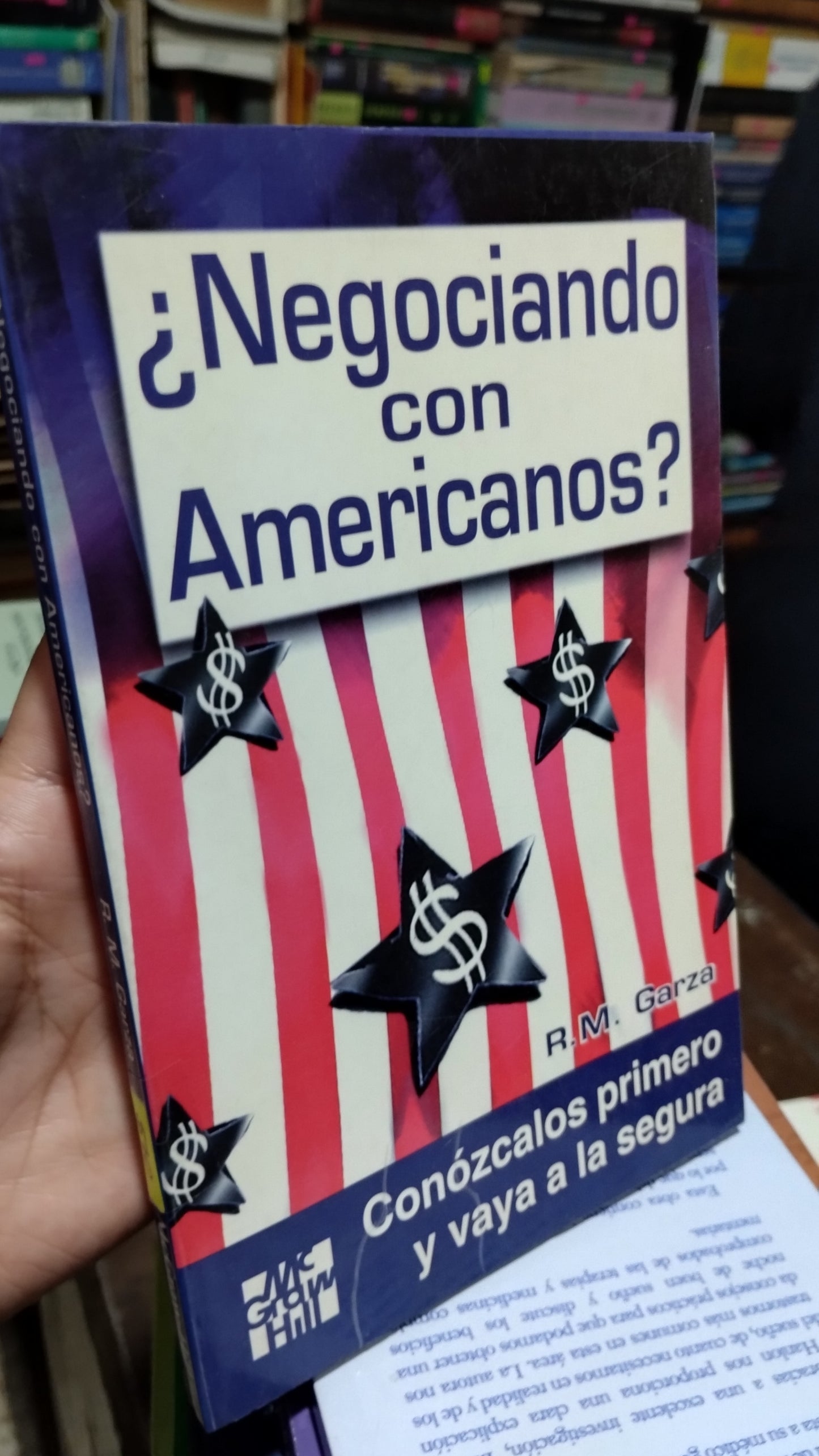 NEGOCIANDO CON AMERICANOS POR R M GARZA LIBRO USADO SUPERACION PERSONAL ALDAMA