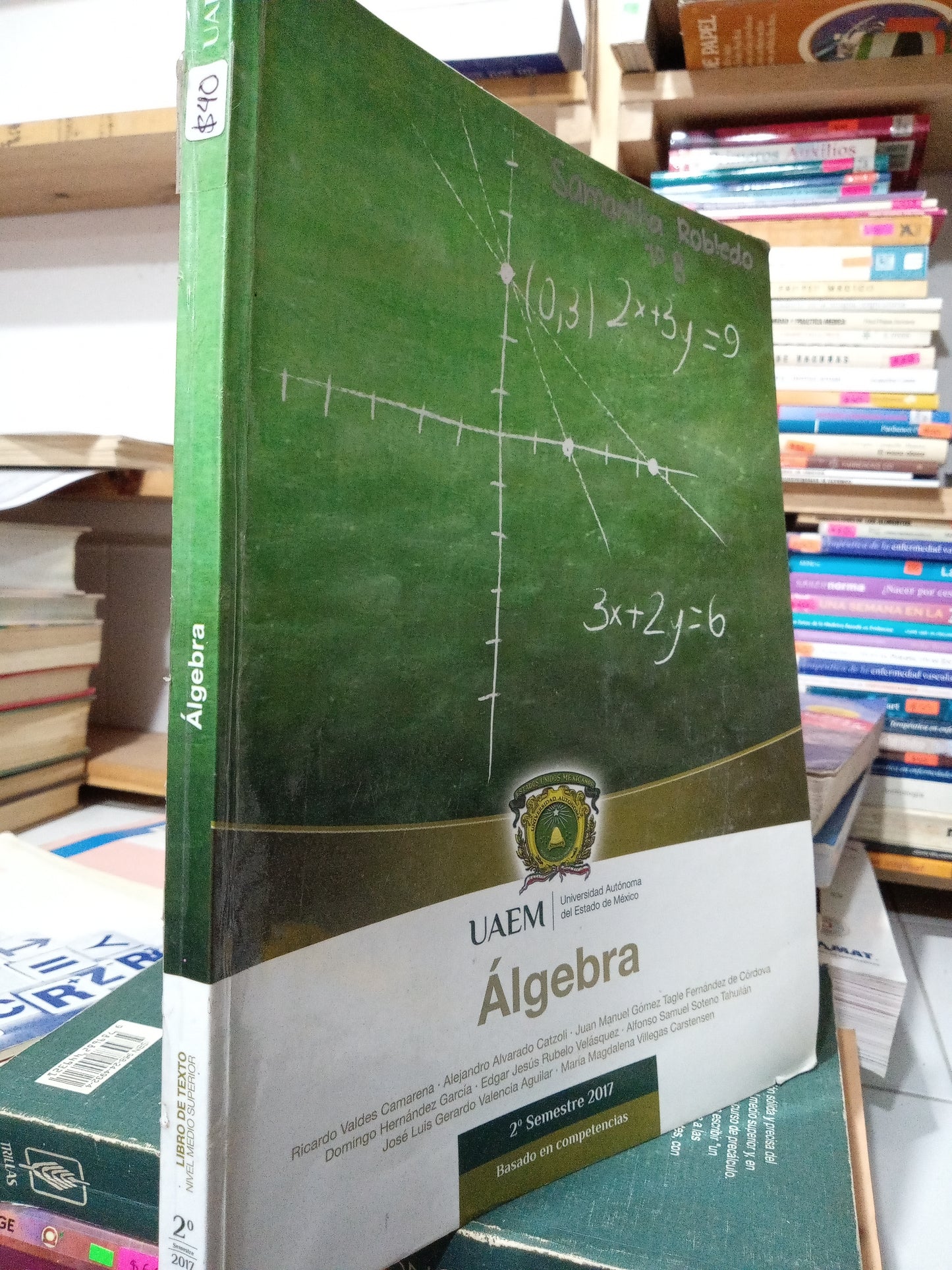ALGEBRA SEGUNDO SEMESTRE 2017 POR AUTORES VARIOS USADO MATEMÁTICAS JUÁREZ