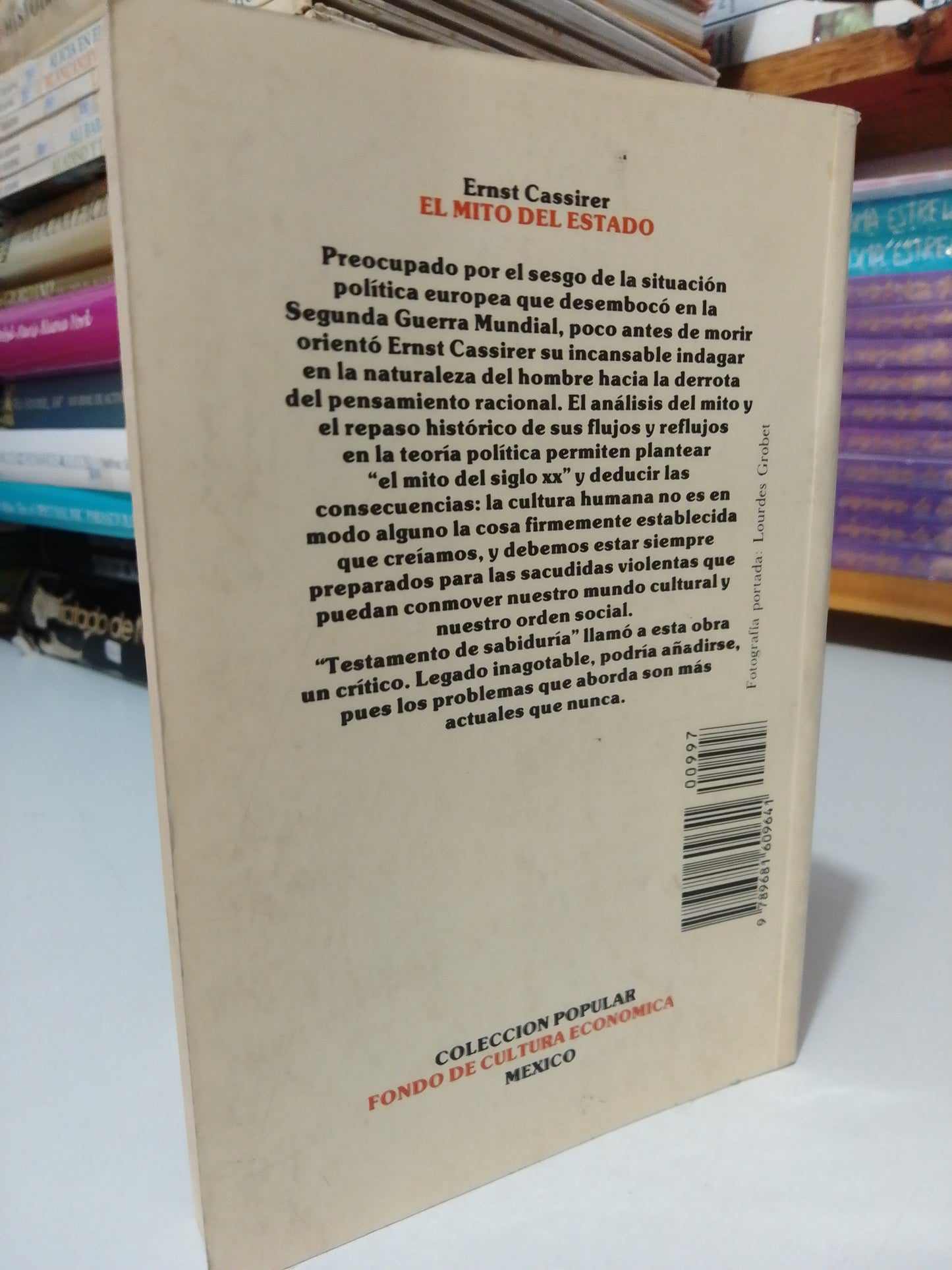 EL MITO DEL ESTADO POR ERNEST CASSIRER USADO HISTORIA JUAREZ