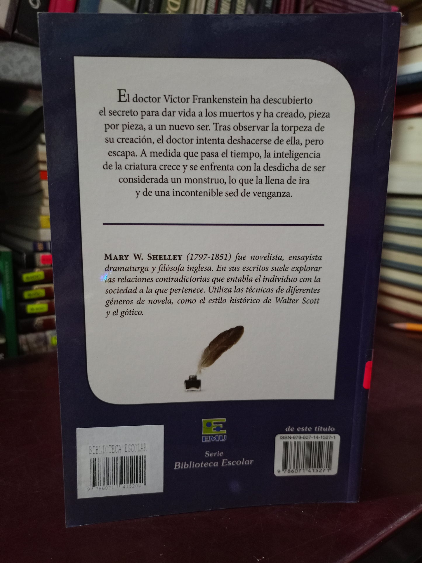FRANKENSTEIN POR MARY W. SHELLEY USADO NOVELA LITERARIO 305