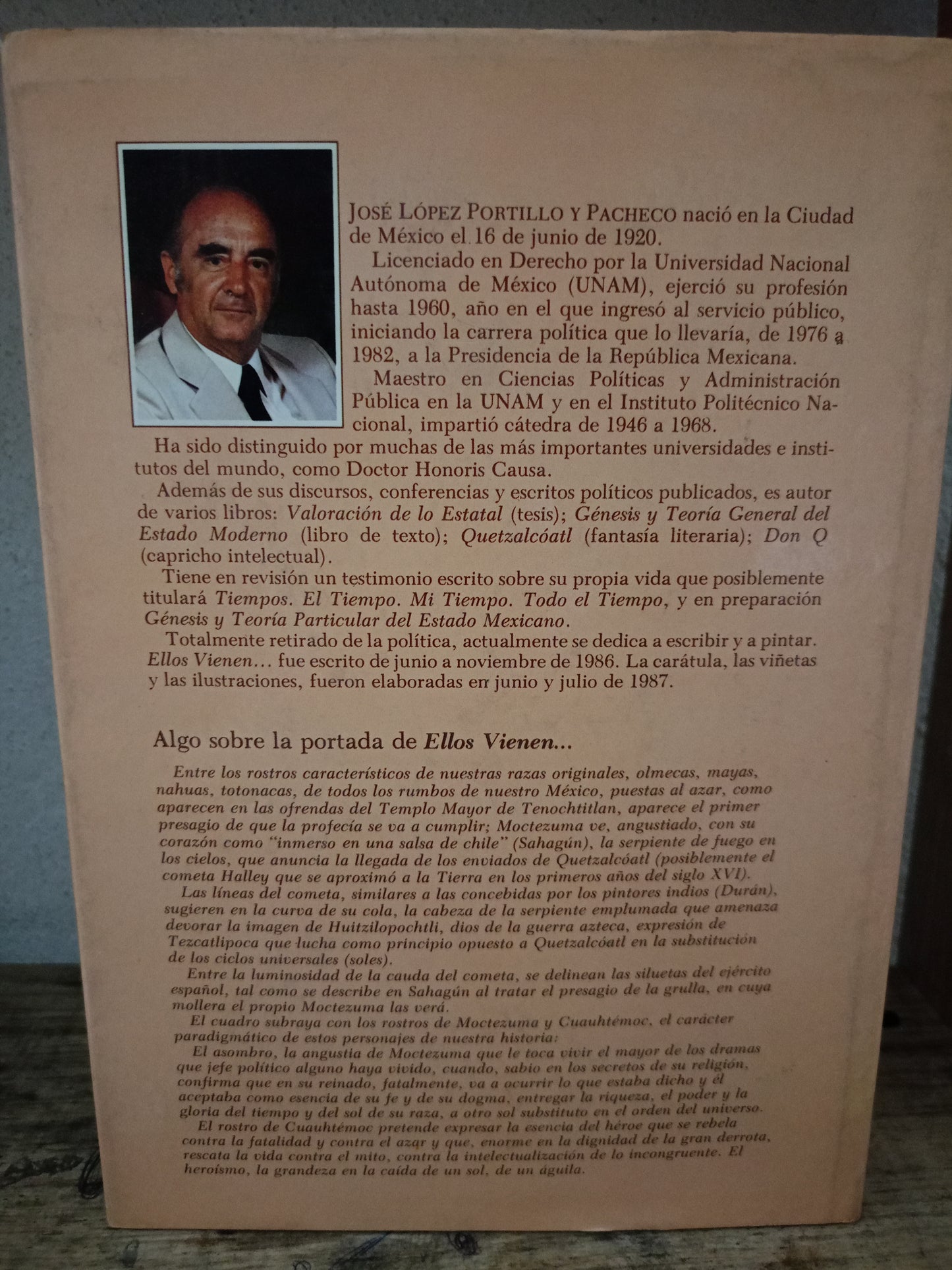 ELLOS VIENEN... LA CONQUISTA DE MÉXICO POR JOSÉ LÓPEZ PORTILLO Y PACHECO USADO HISTORIA LITERARIO 305