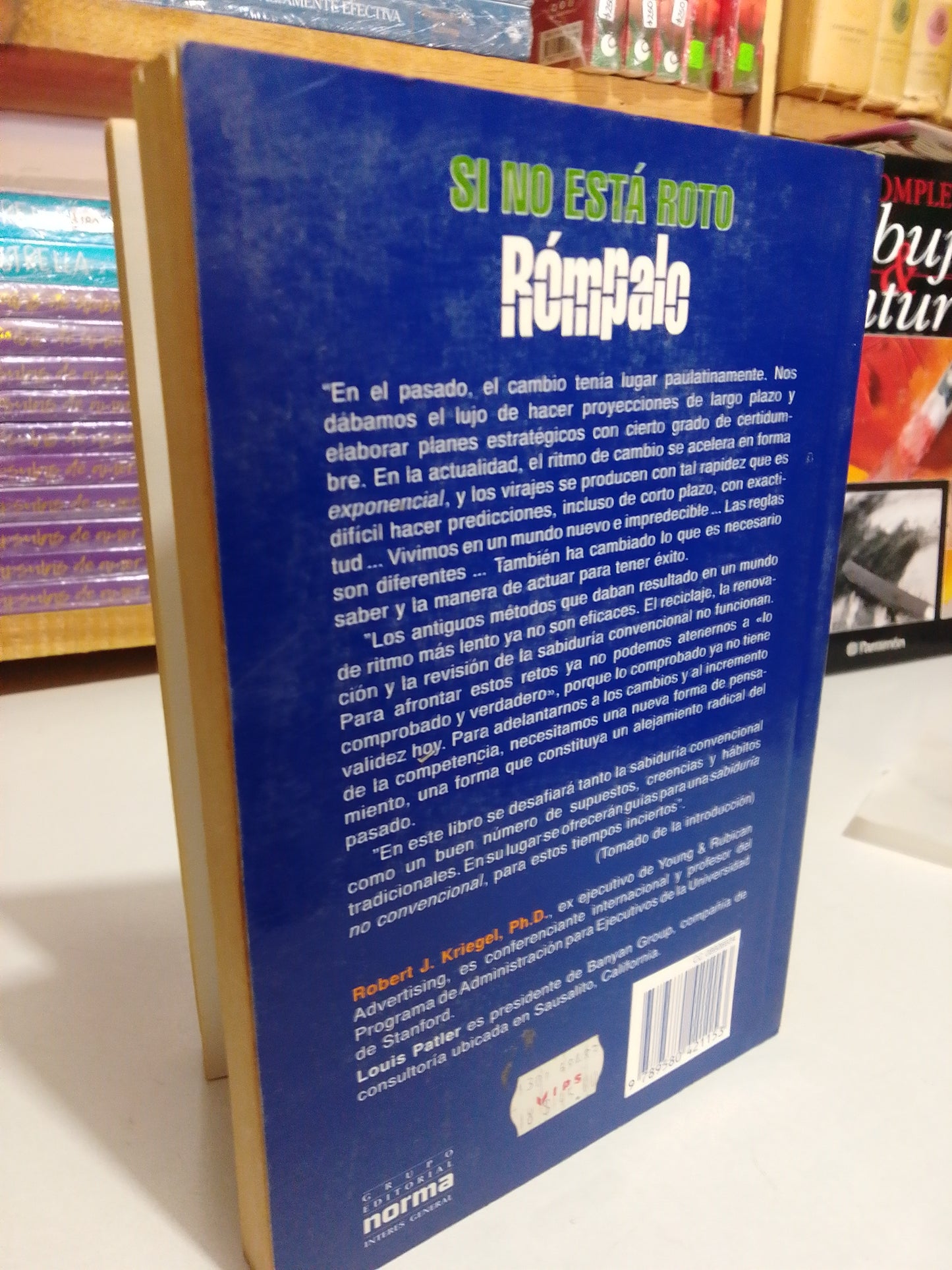 SI NO ESTA ROTO ROMPALO POR ROBERT J. KRIEGEL Y LOUIS PATLER USADO SUP. PERSONAL JUÁREZ