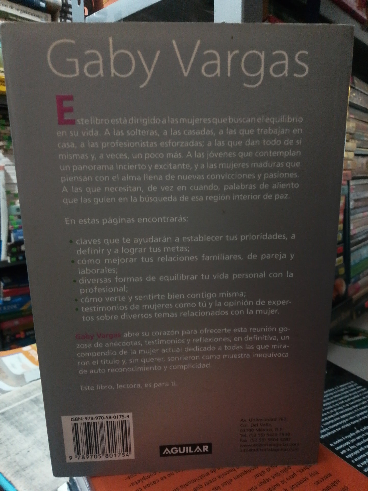 SOY MUJER SOY INVENCIBLE POR GABY VARGAS USADO SUP.PERSONAL JUAREZ