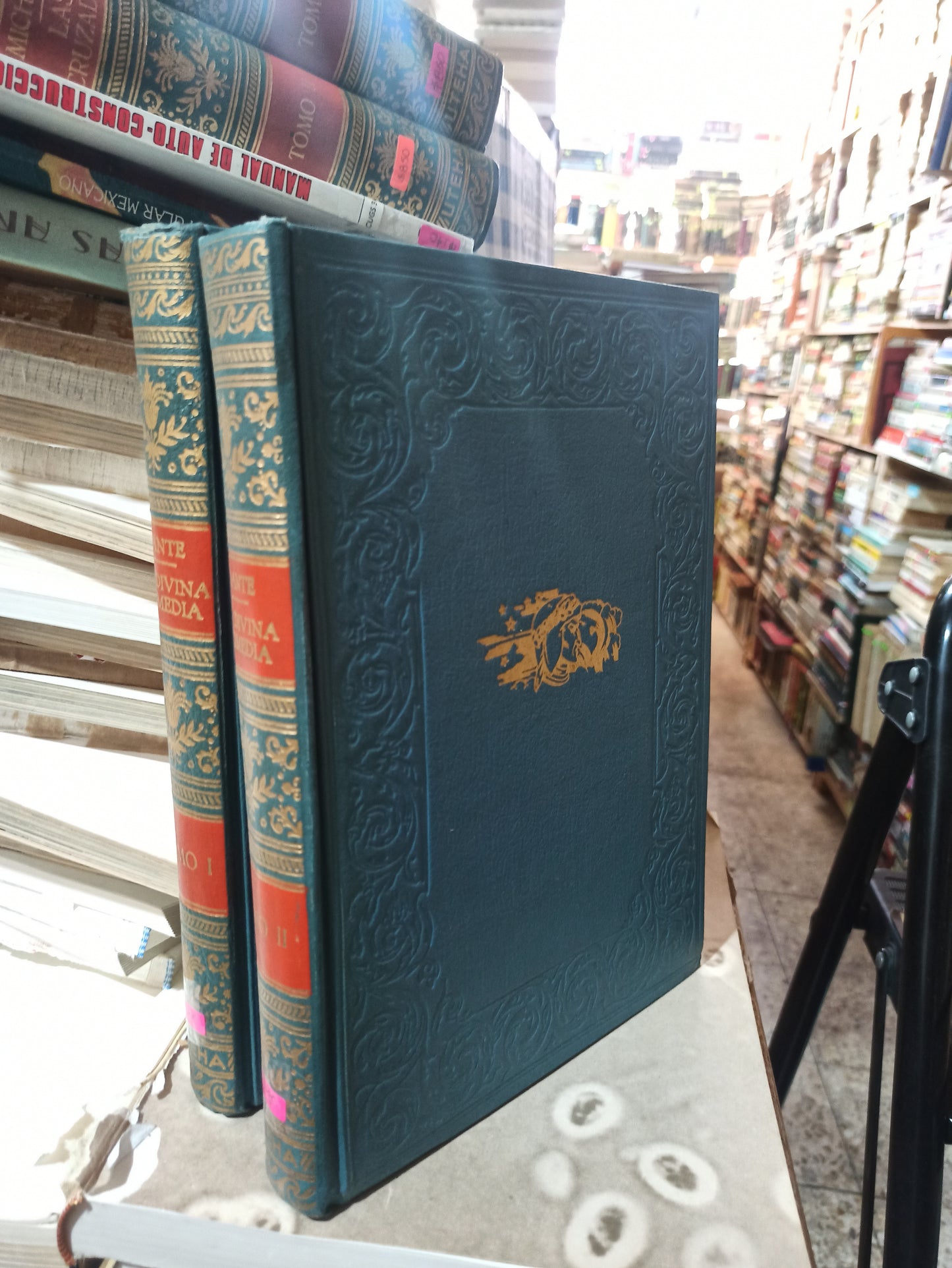 LA DIVINA COMEDIA TOMO 1 Y 2 POR DANTE ALIGHIERI USADO ANTIGUOS ALDAMA 2 TOMOS POR $1600