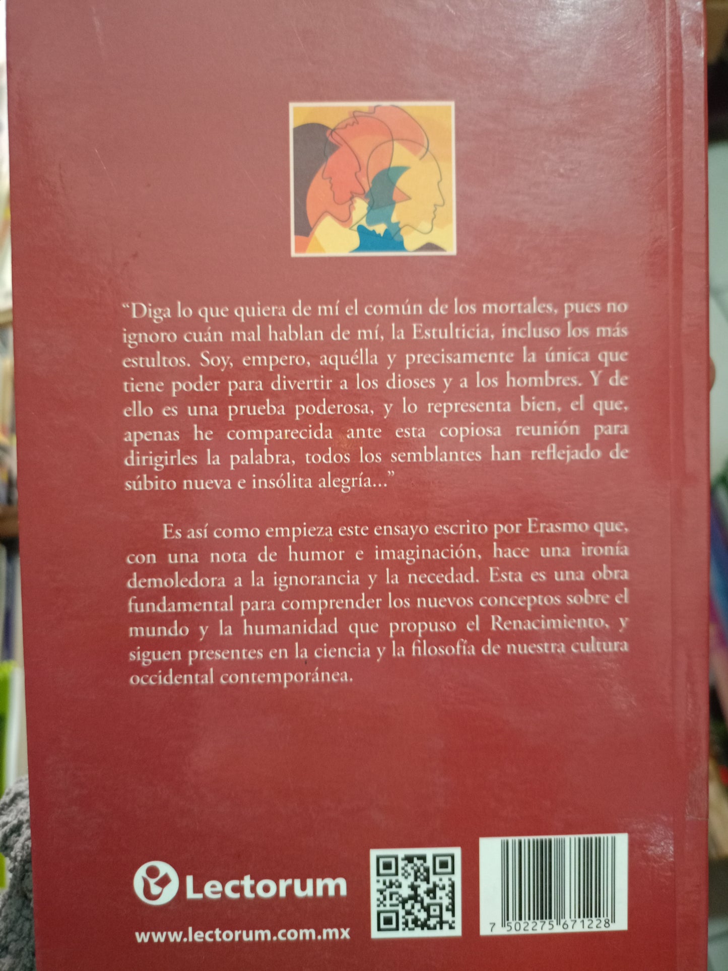 ELOGIO DE LA LOCURA ERASMO DE ROTTERDAM USADO NOVELA LITERARIO 305