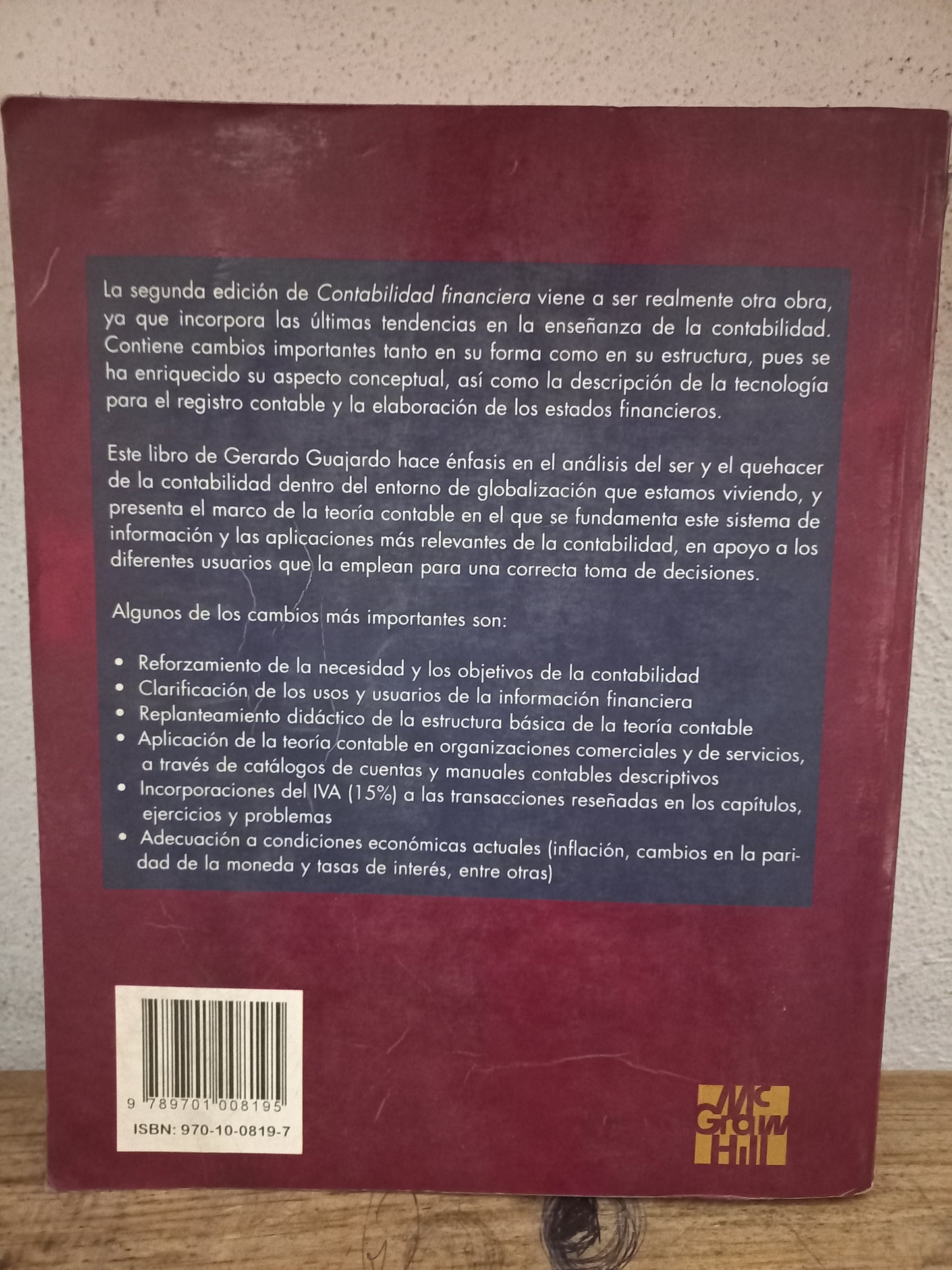 CONTABILIDAD FINANCIERA POR GERARDO GUAJARDO CANTÚ USADO CONTABILIDAD LITERARIO 305