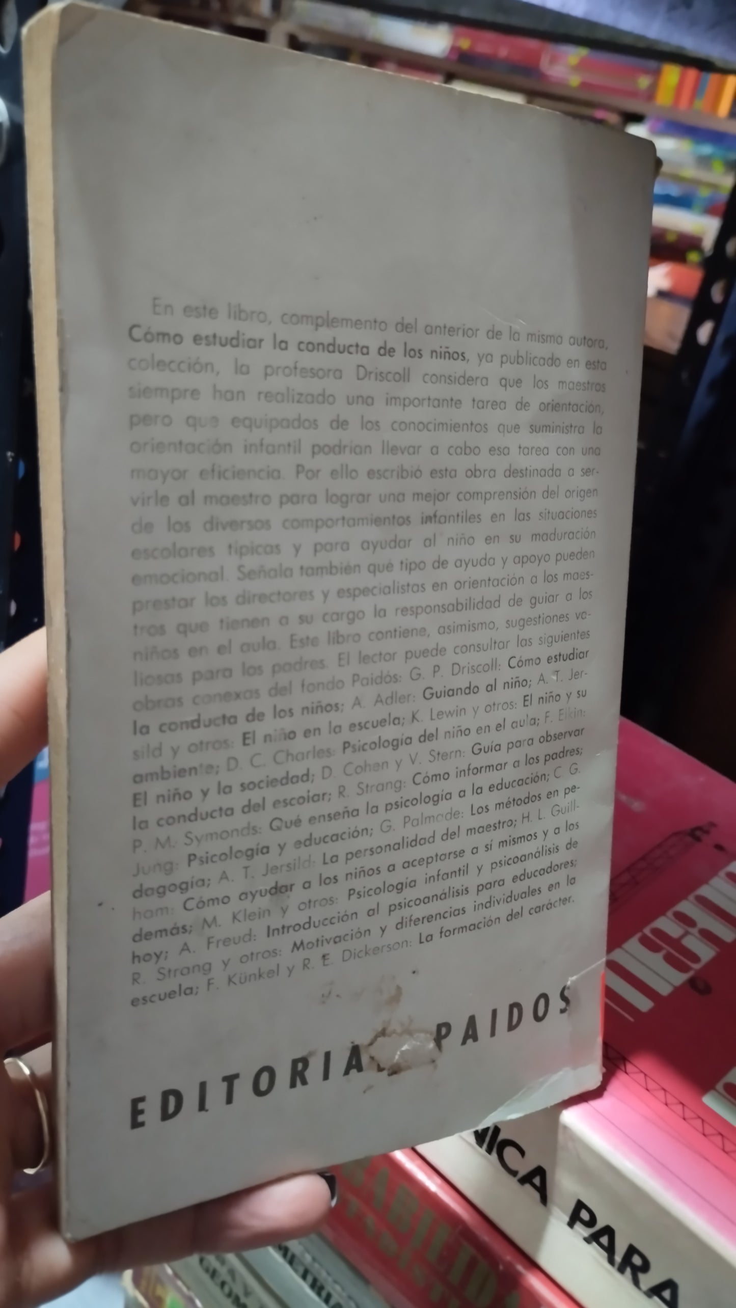 GUIANDO AL NIÑO EN LA ESCUELA POR GERTRUDE P DRISCOLL LIBRO USADO EDUCACIÓN ALDAMA