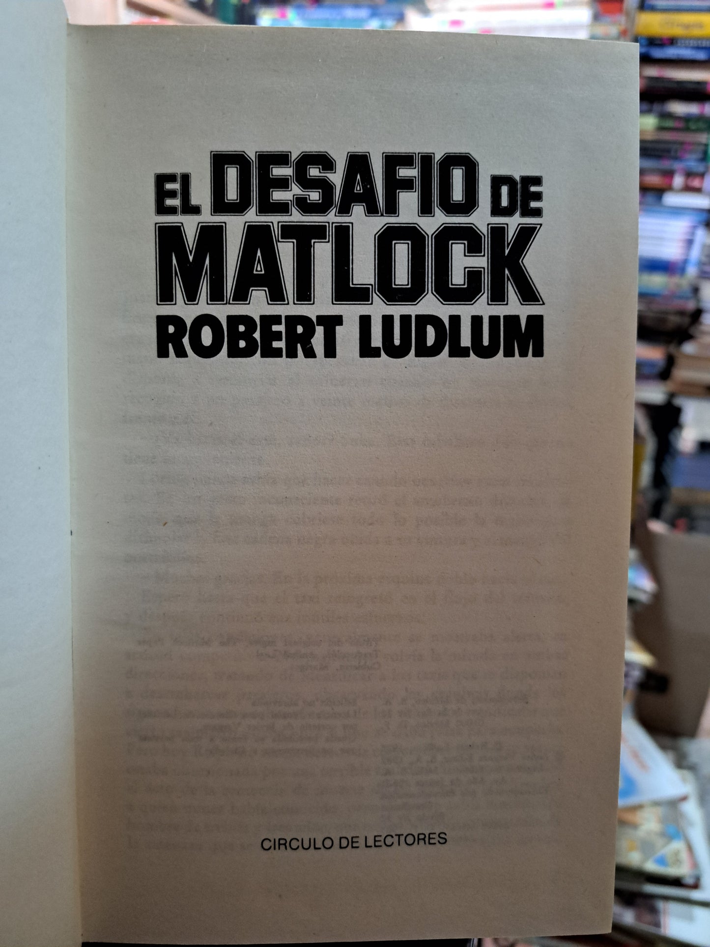 EL DESAFÍO DE MATLOCK ROBERT LUDLUM USADO NOVELA ALDAMA