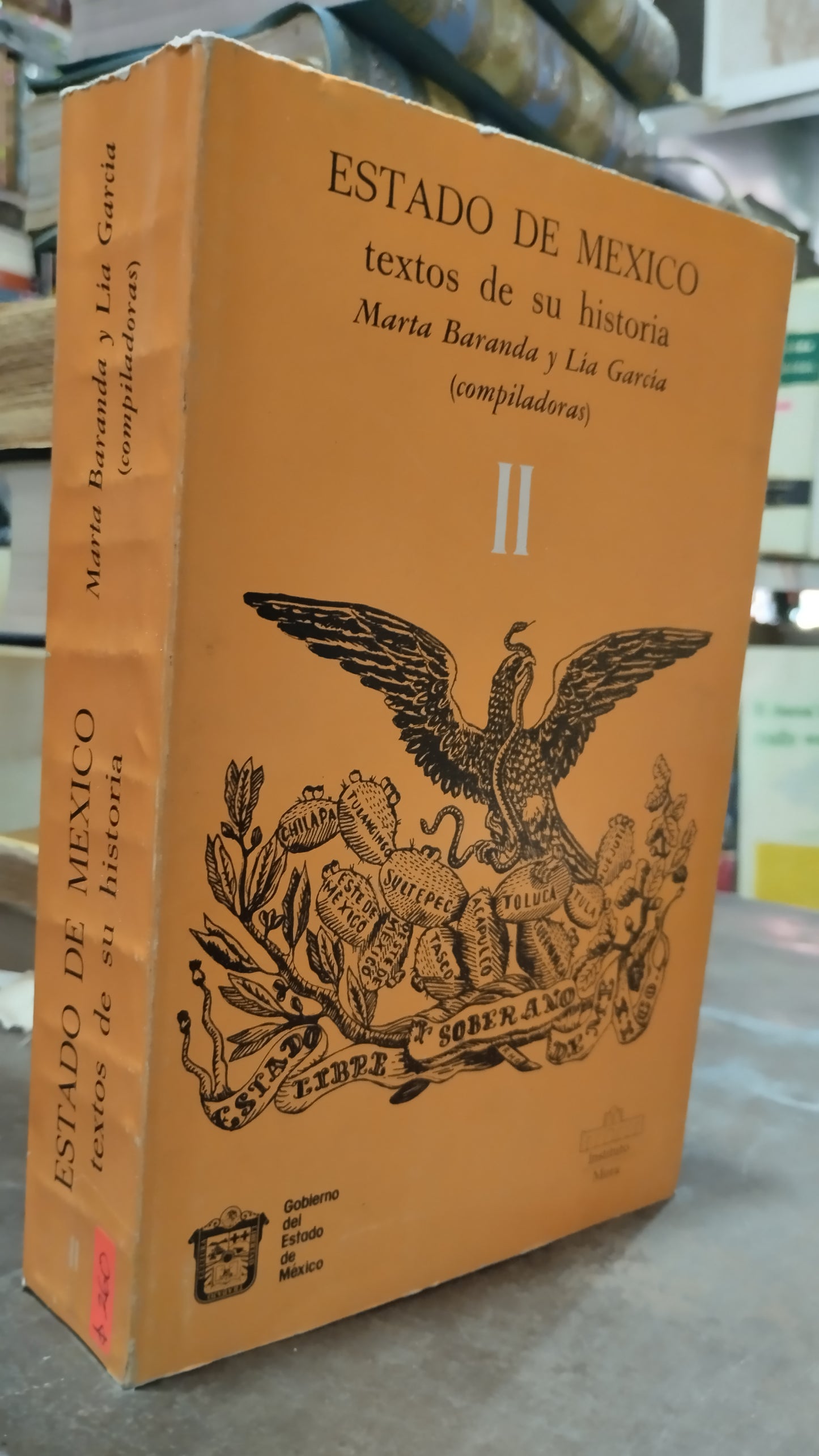 ESTADO DE MEXICO TEXTOS DE SU HISTORIA TOMO II POR MARTA BARANDA Y LIA GARCIA LIBRO USADO ANTIGUO ALDAMA