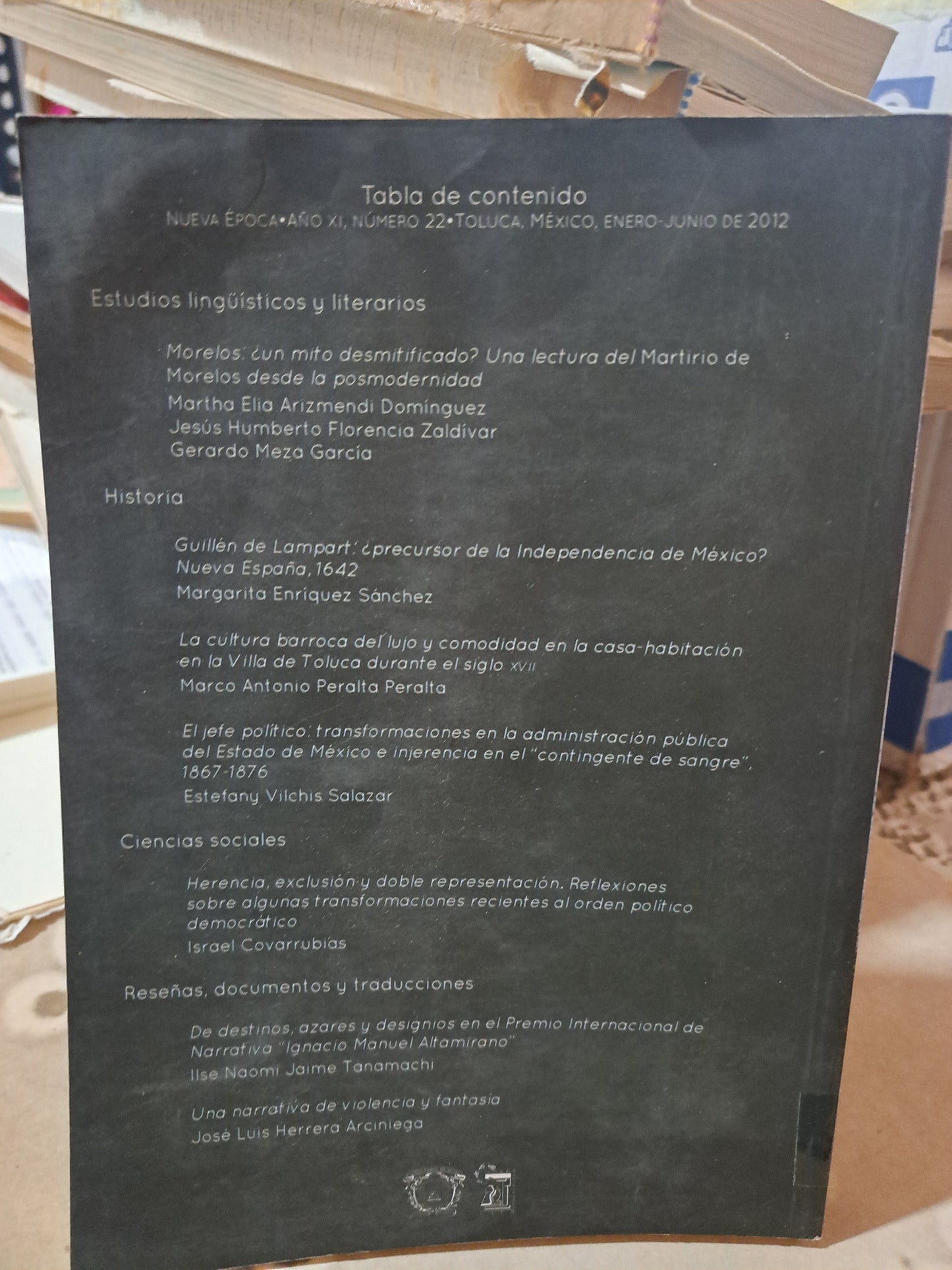 CONTRIBUCIONES DESDE COATEPEC REVISTA DE LA FACULTAD DE HUMANIDADES UAEMEX USADO ESTADO DE MÉXICO ALDAMA