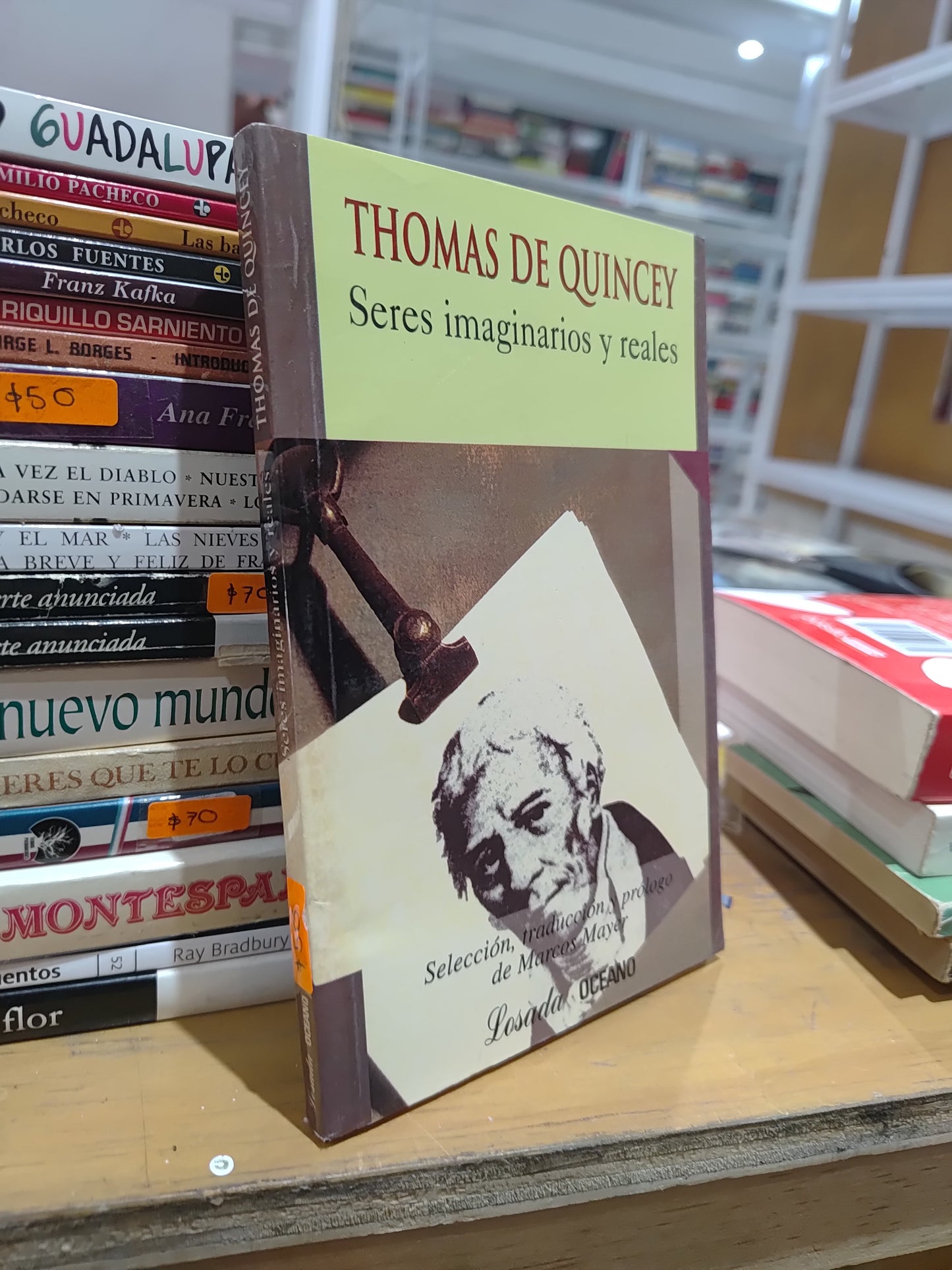 SERES IMAGINARIOS Y REALES POR THOMAS DE QUINCEY USADO NOVELAS JUAREZ 515