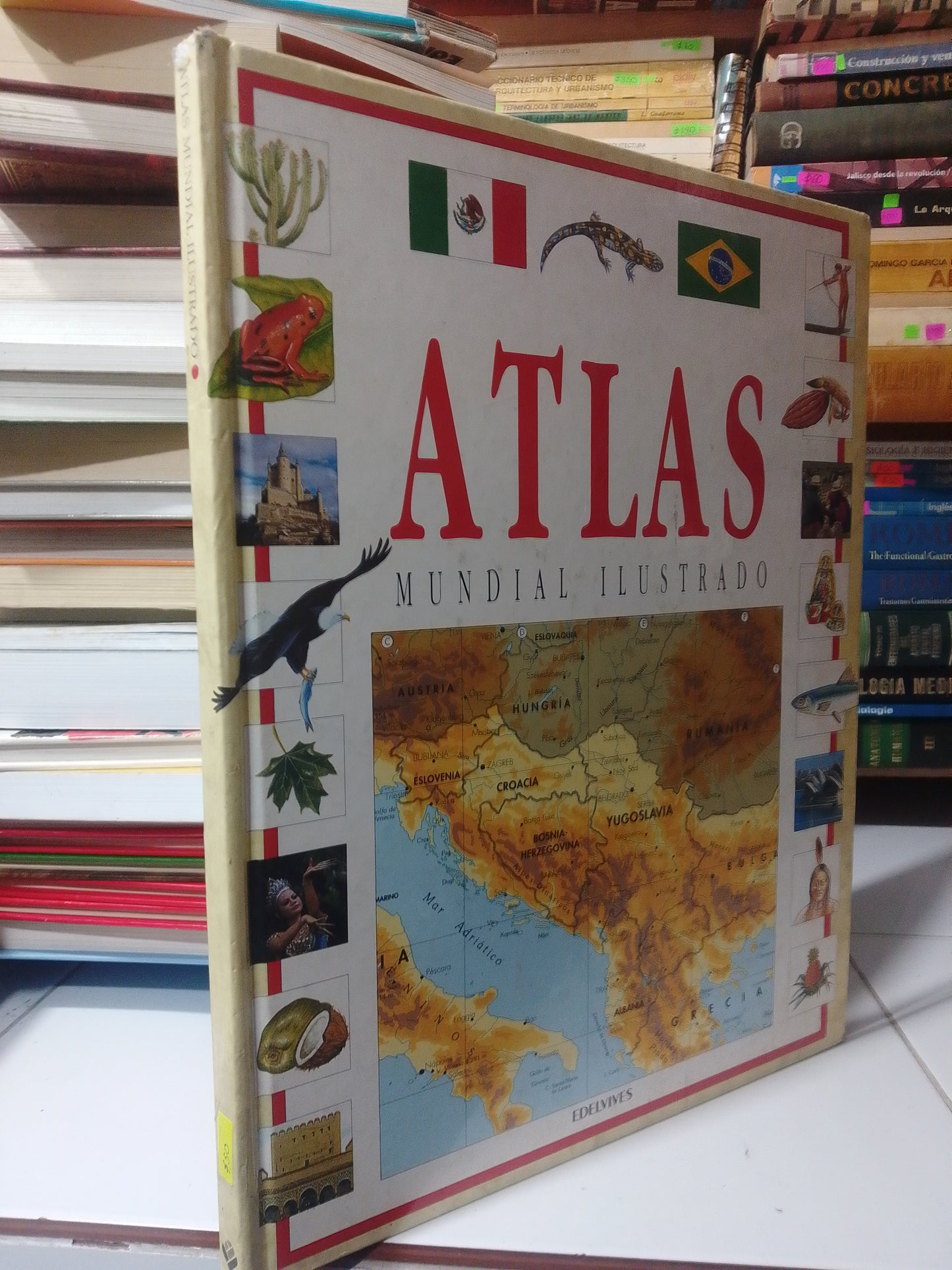 ATLAS MUNDIAL ILUSTRADO USADO GEOGRAFIA JUAREZ
