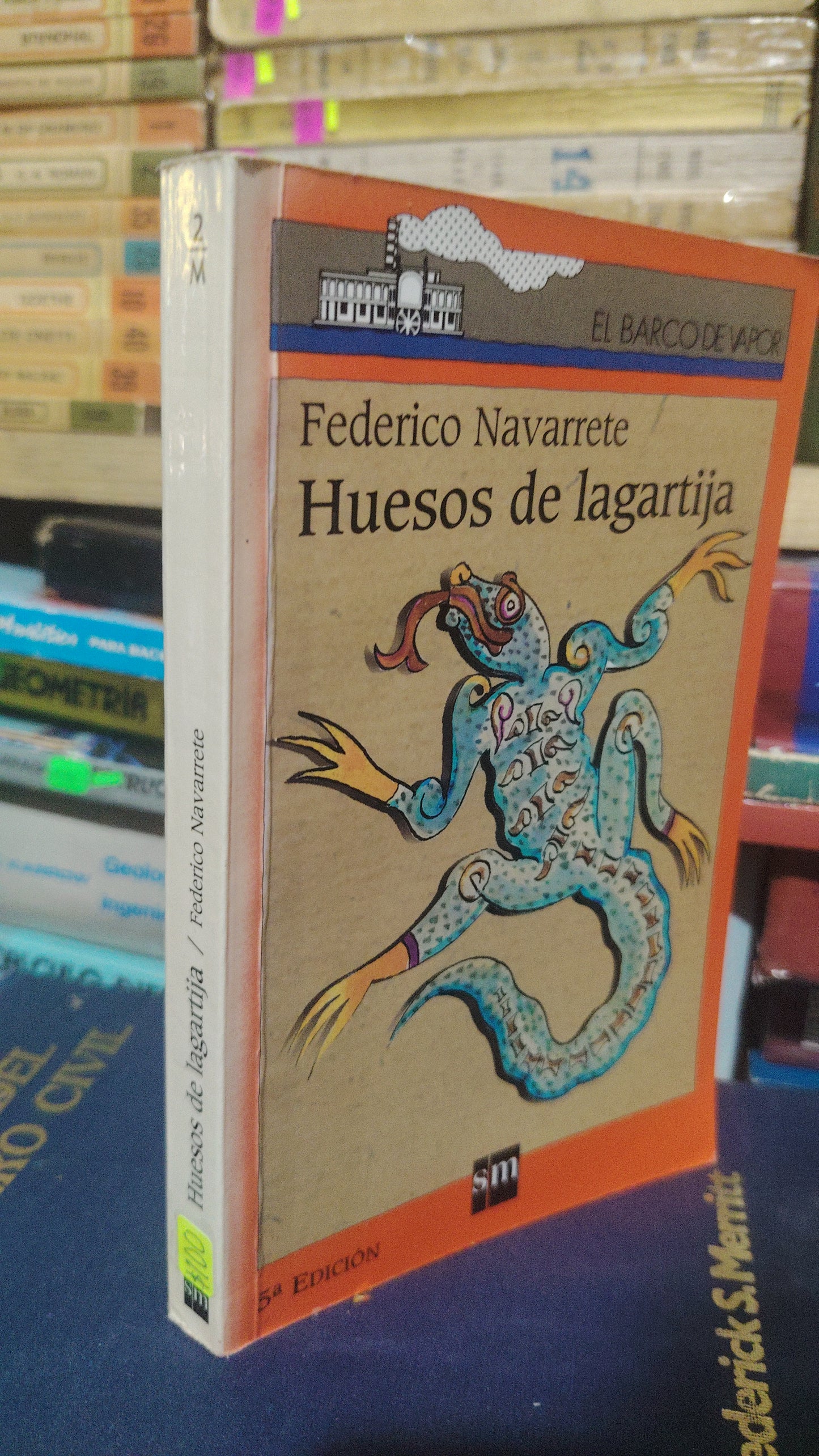HUESOS DE LAGARTIJA POR FEDERICO NAVARRETE USADO NOVELA JUÁREZ 507