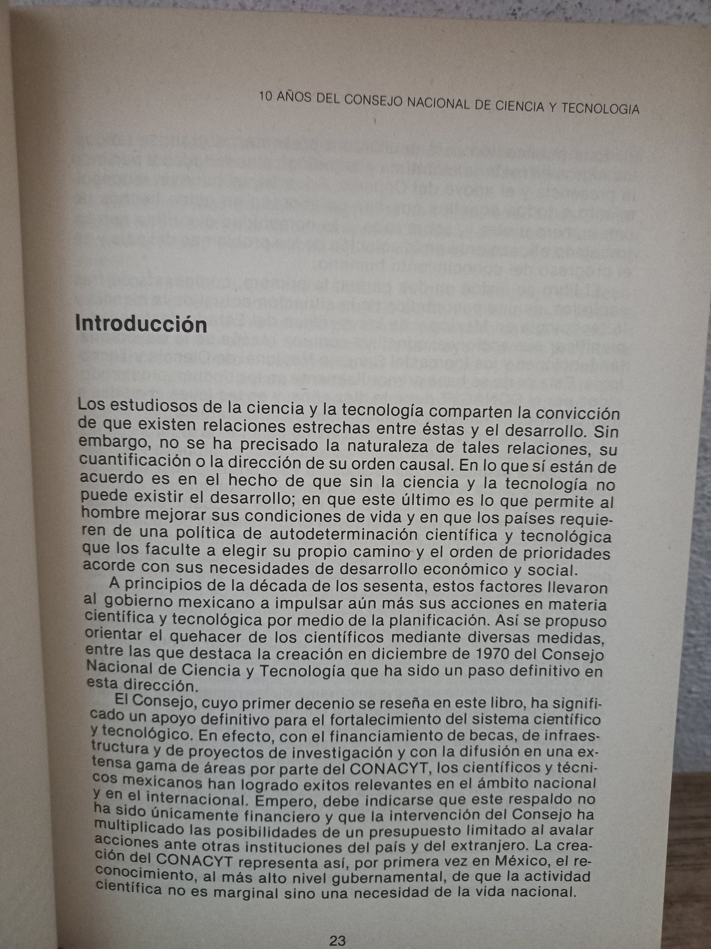 10 AÑOS DEL CONSEJO NACIONAL DE CIENCIA Y TECNOLOGÍA POR MA. TERESA MÁRQUEZ USADO HISTORIA LITERARIO 305