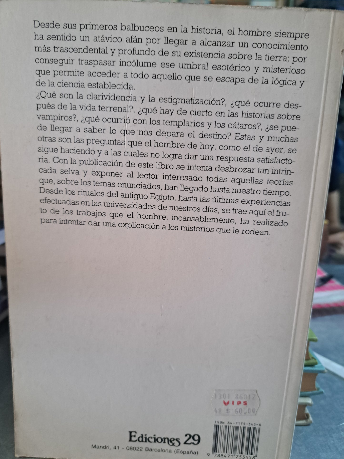 LIBRO DE LOS GRANDES MISTERIOS UMBRAL DEL MISTERIO. VAMPIRISMO Y LICANTROPÍA. LOS HOMBRE MONSTRUO. SOCIEDADES SECRETAS: ASESINOS, CÁTAROS Y TEMPLARIOS. CARTAS Y TAROT. ALEPHO MERCURIANO USADO ESOTERISMO ALDAMA