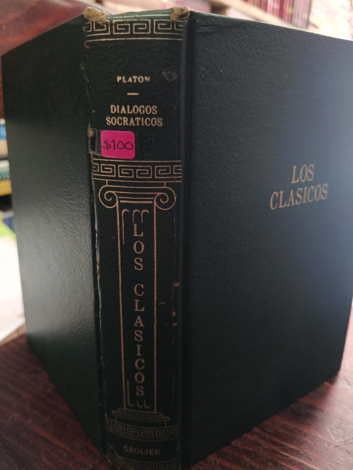 LOS CLASICOS PLATON - DIALOGOS SOCRATICOS GROLIER USADO NOVELA LITERARIO 305