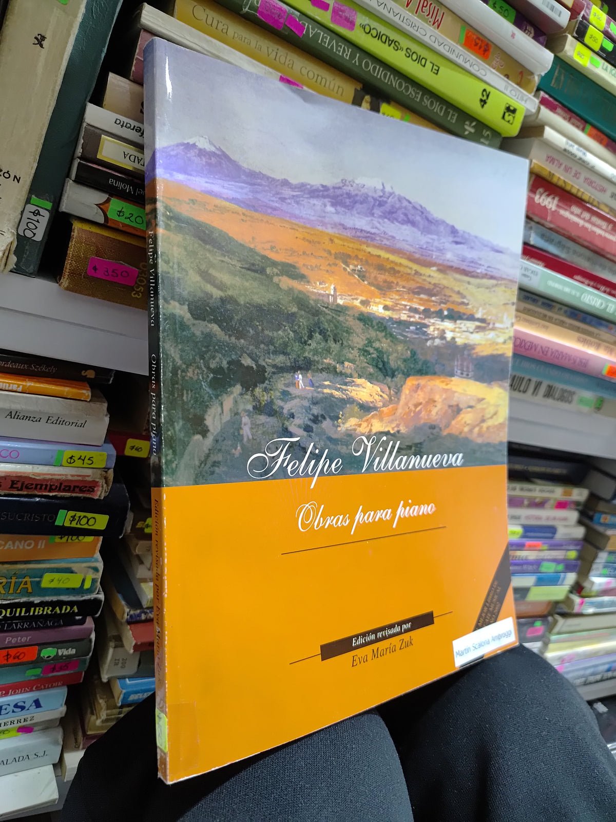 OBRAS PARA PIANO POR FELIPE VILLANUEVA USADO MUSICA JUAREZ 507