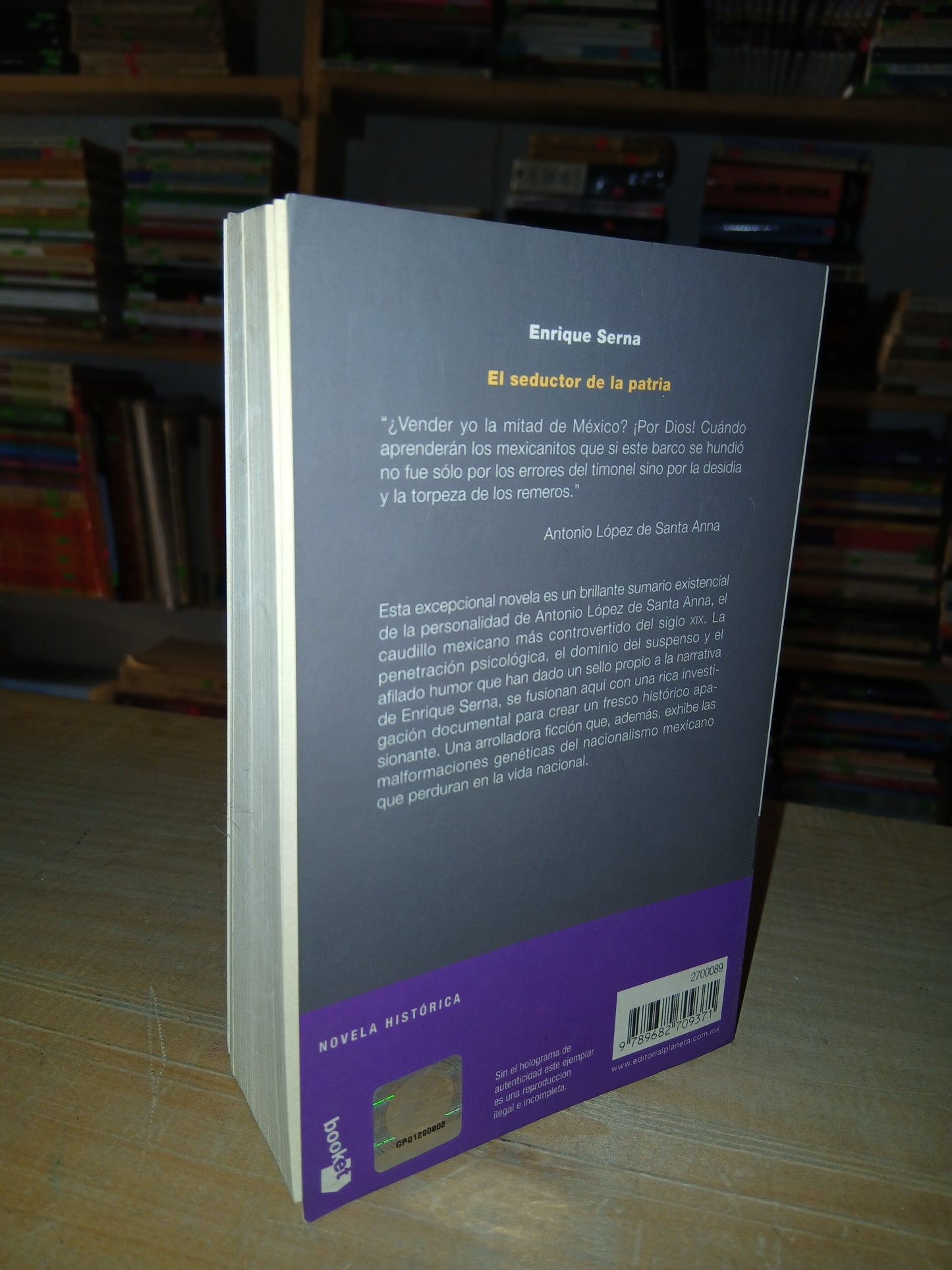 EL SEDUCTOR DE LA PATRIA POR ENRIQUE SERNA USADO NOVELA LITERARIO 207