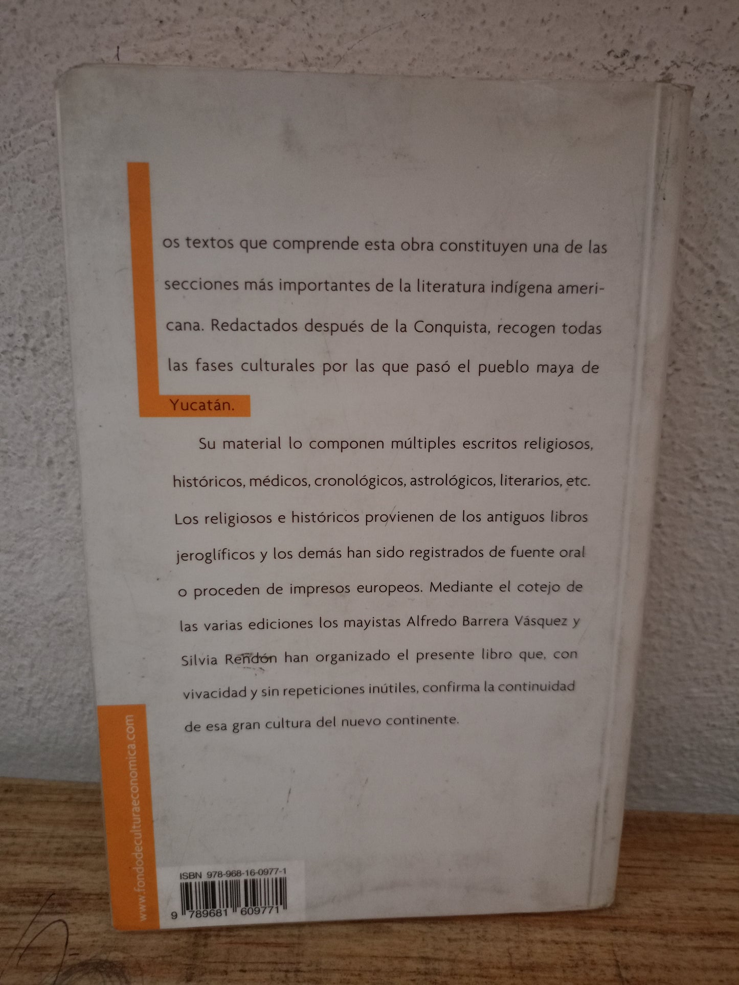 EL LIBRO DE LOS LIBROS DE CHILAM BALAM USADO NOVELA LITERARIO 305