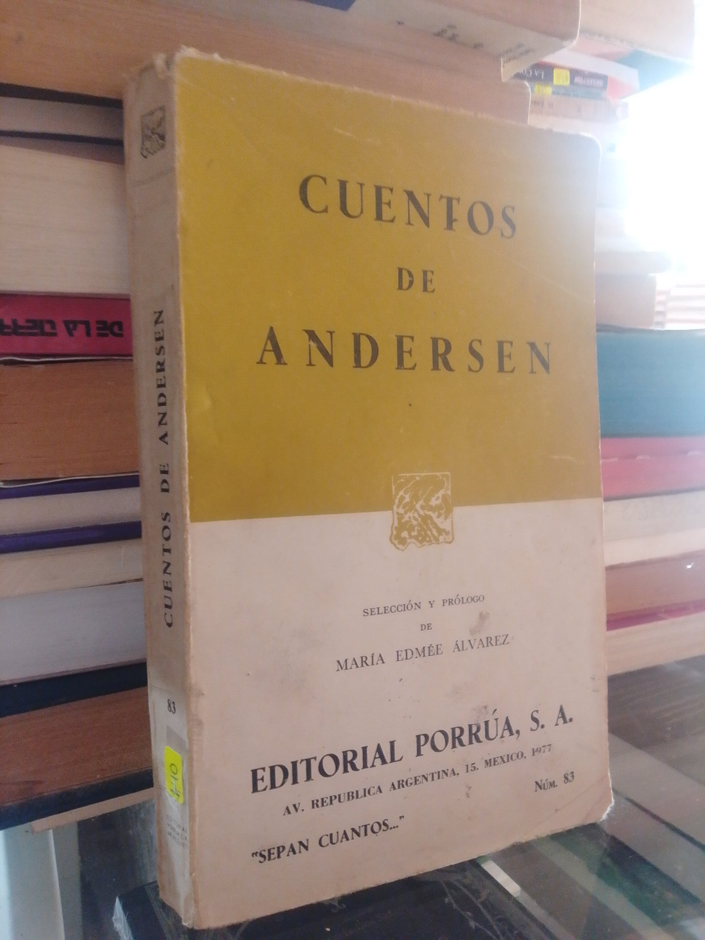CUENTOS DE ANDERSEN DE MARIA EDMEE ALVAREZ USADO NOVELA JUAREZ 507