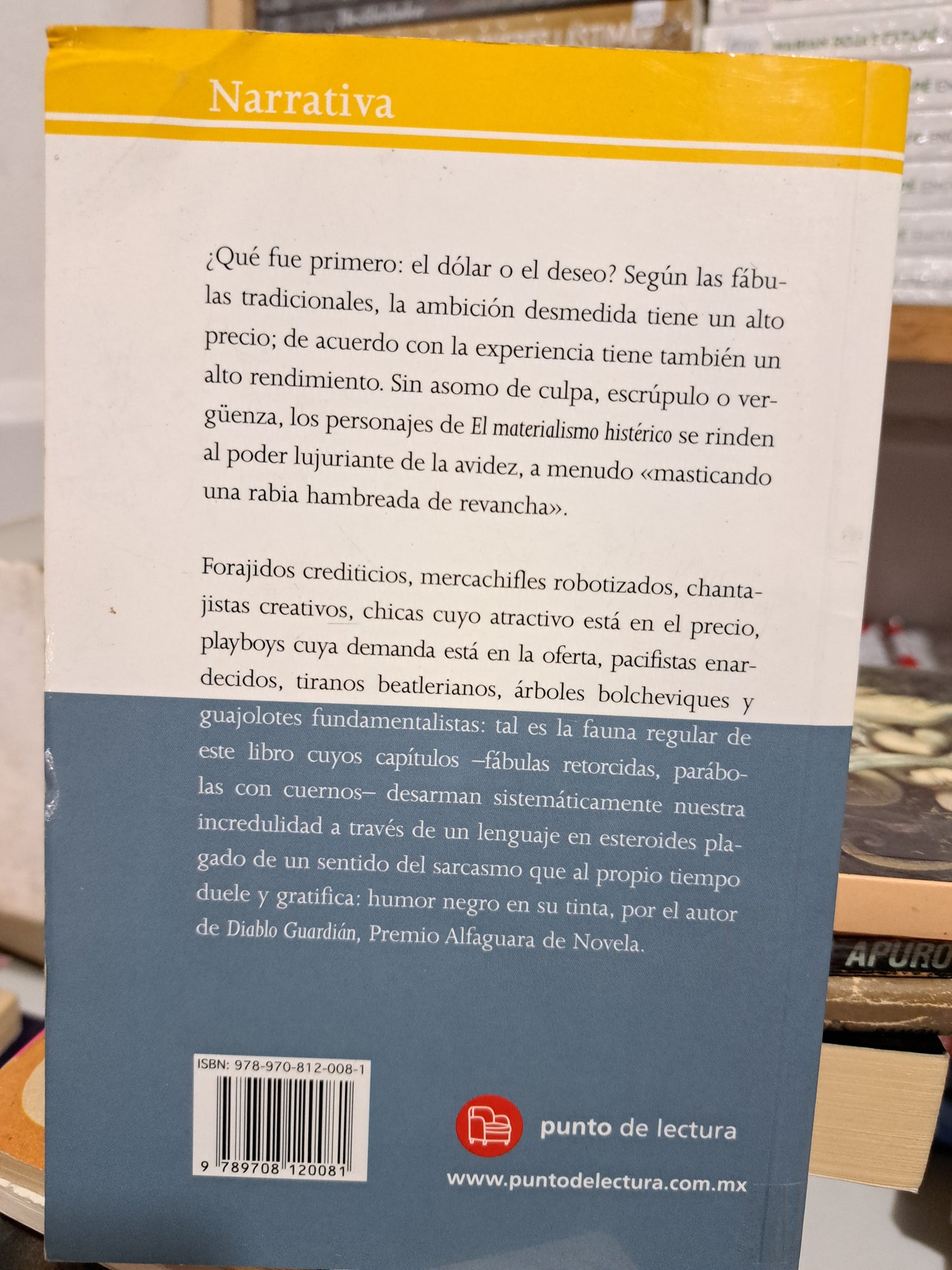 EL MATERIALISMO HISTÉRICO XAVIER VELASCO USADO NOVELA JUÁREZ