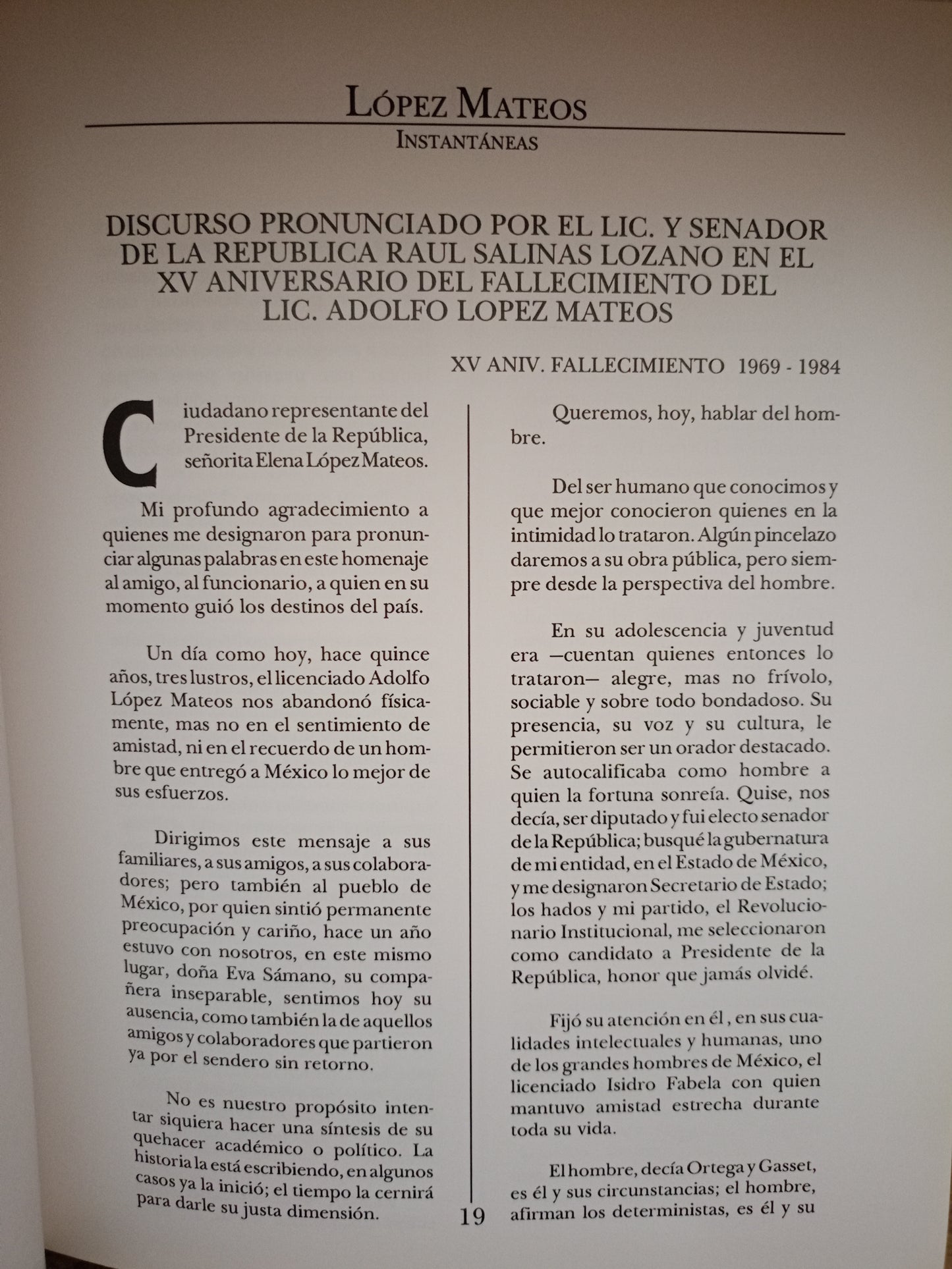 ADOLFO LÓPEZ MATEOS INSTANTÁNEAS POR EDUARDO ARIAS NUVILLO USADO HISTORIA LITERARIO 305