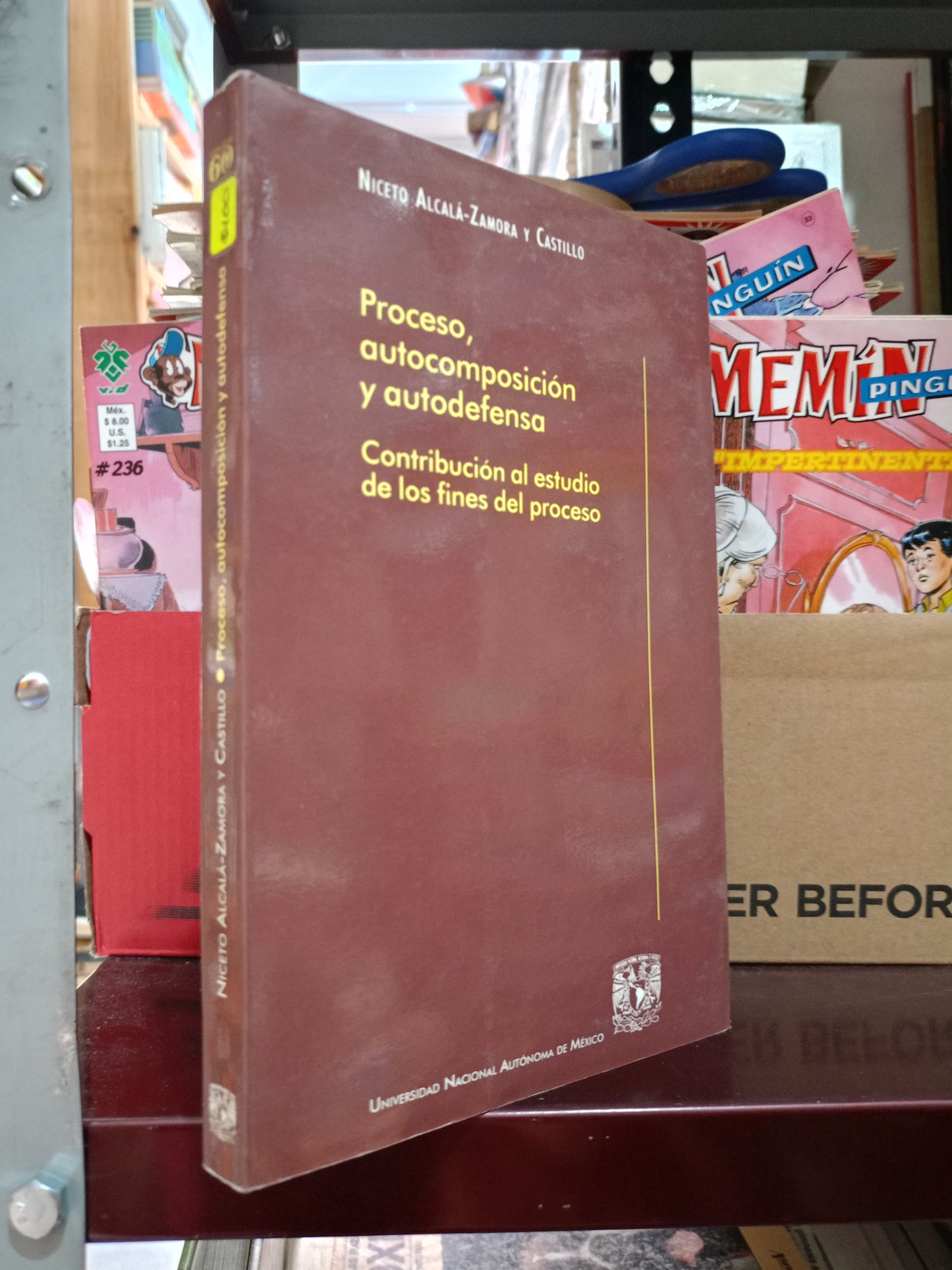 PROCESO AUTOCOMPOSICION Y AUTODEFENSA CONTRIBUCIÓN AL ESTUDIO DE LOS FINES DEL PROCESO POR NICETO ALCALÁ ZAMORA Y CASTILLO USADO DERECHO LITERARIO 305