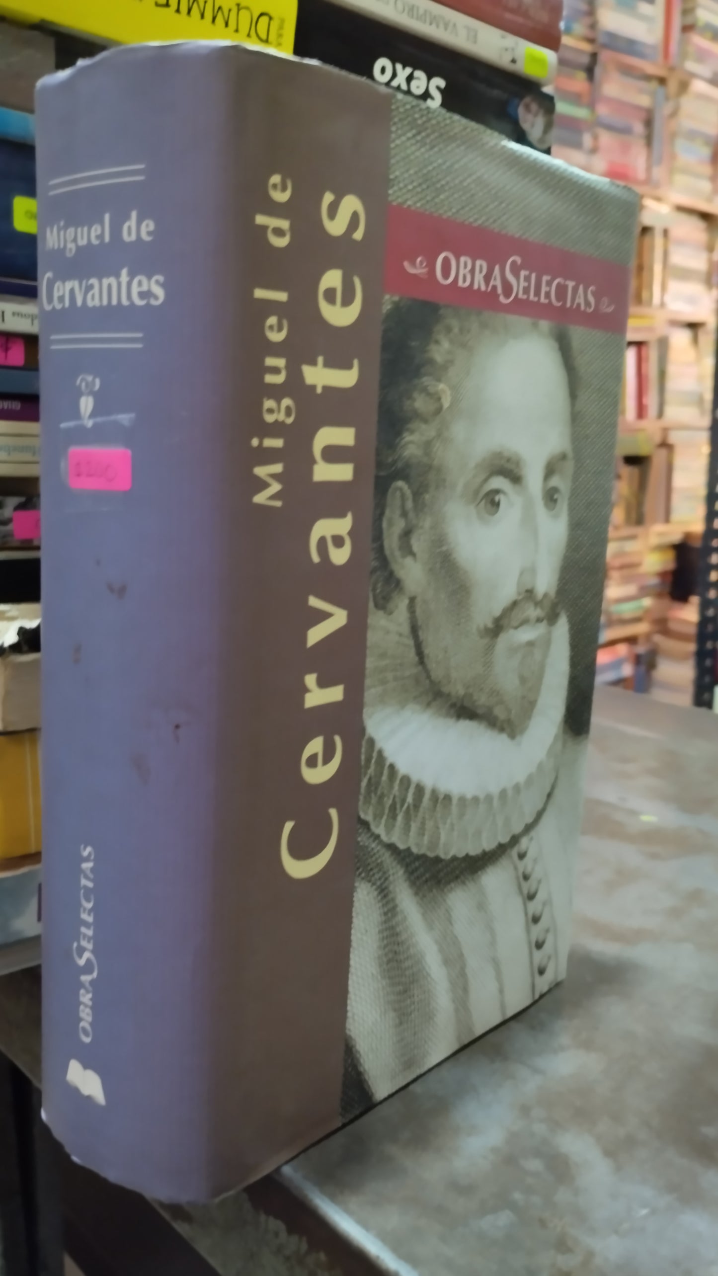 OBRAS SELECTAS POR MIGUEL DE CERVANTES LIBRO USADO NOVELAS ALDAMA